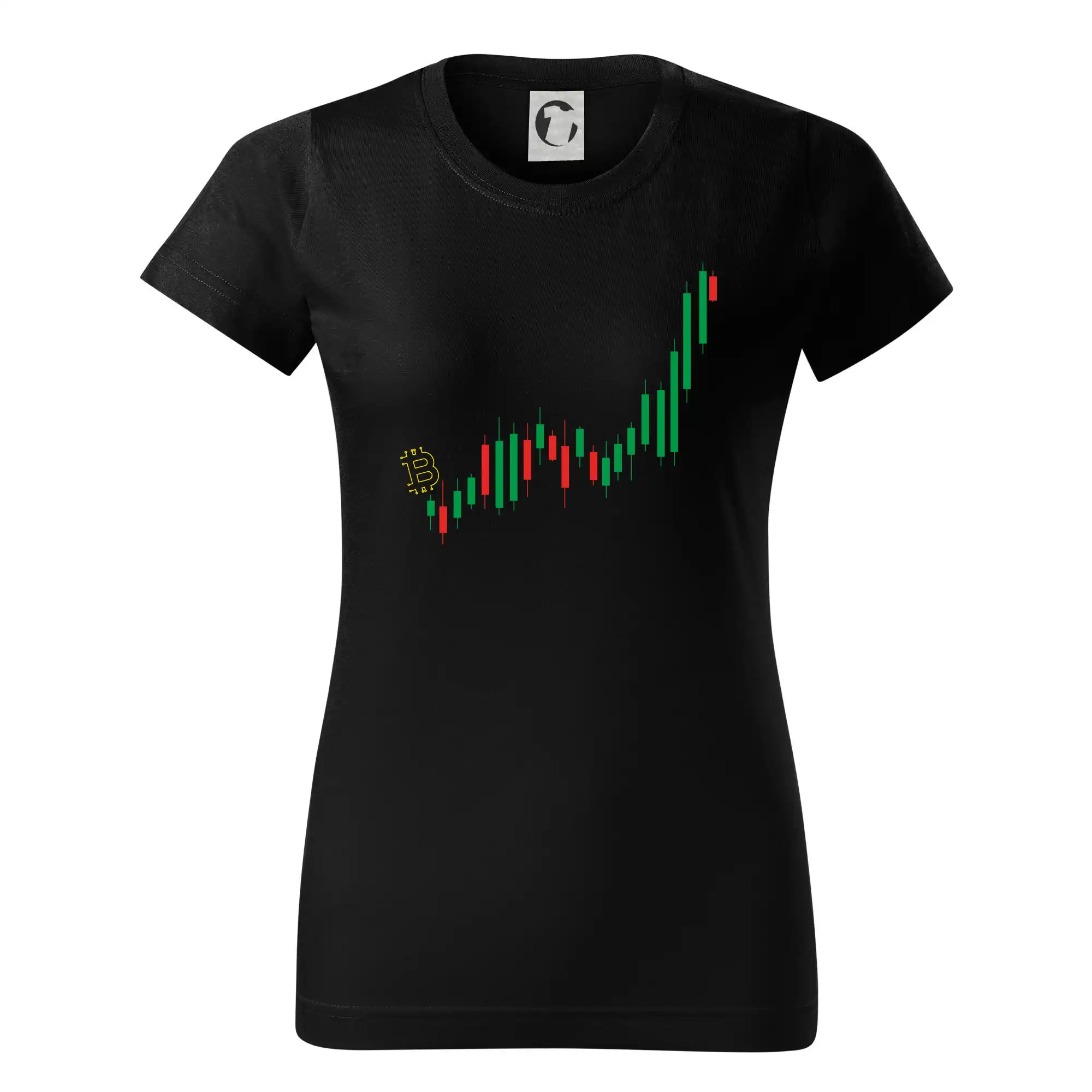 Bitcoin candle bar - Dámske tričko basic - ľahko voľnejšie a dlhšie