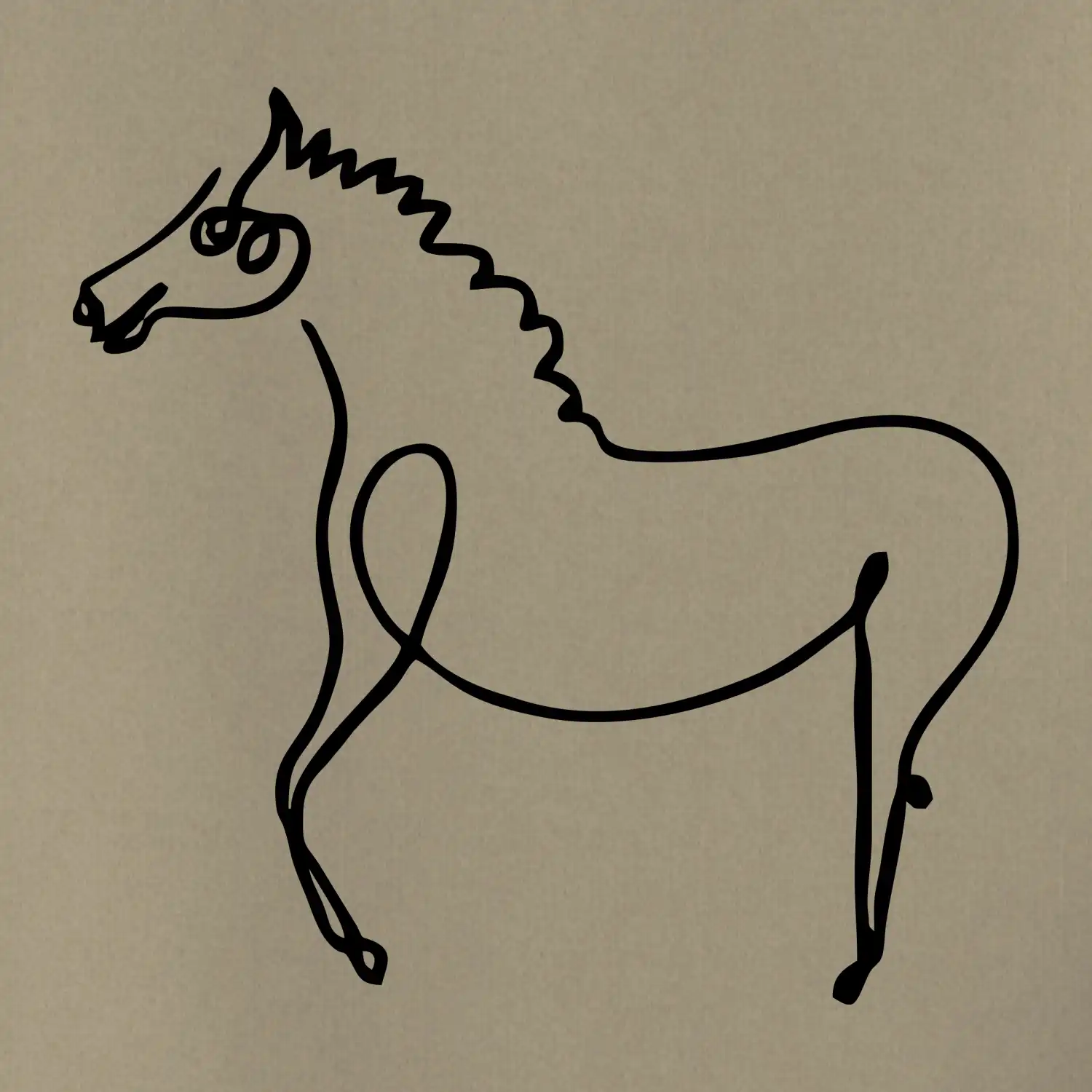 Kůň kreslený