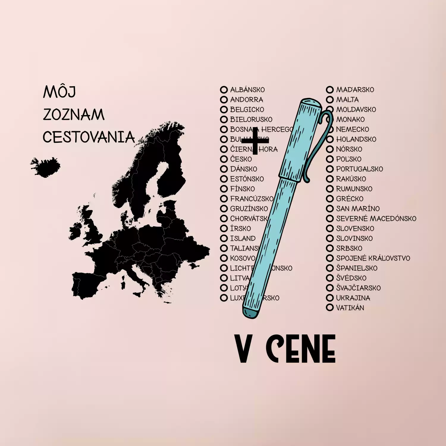 Můj cestovní seznam - Evropa