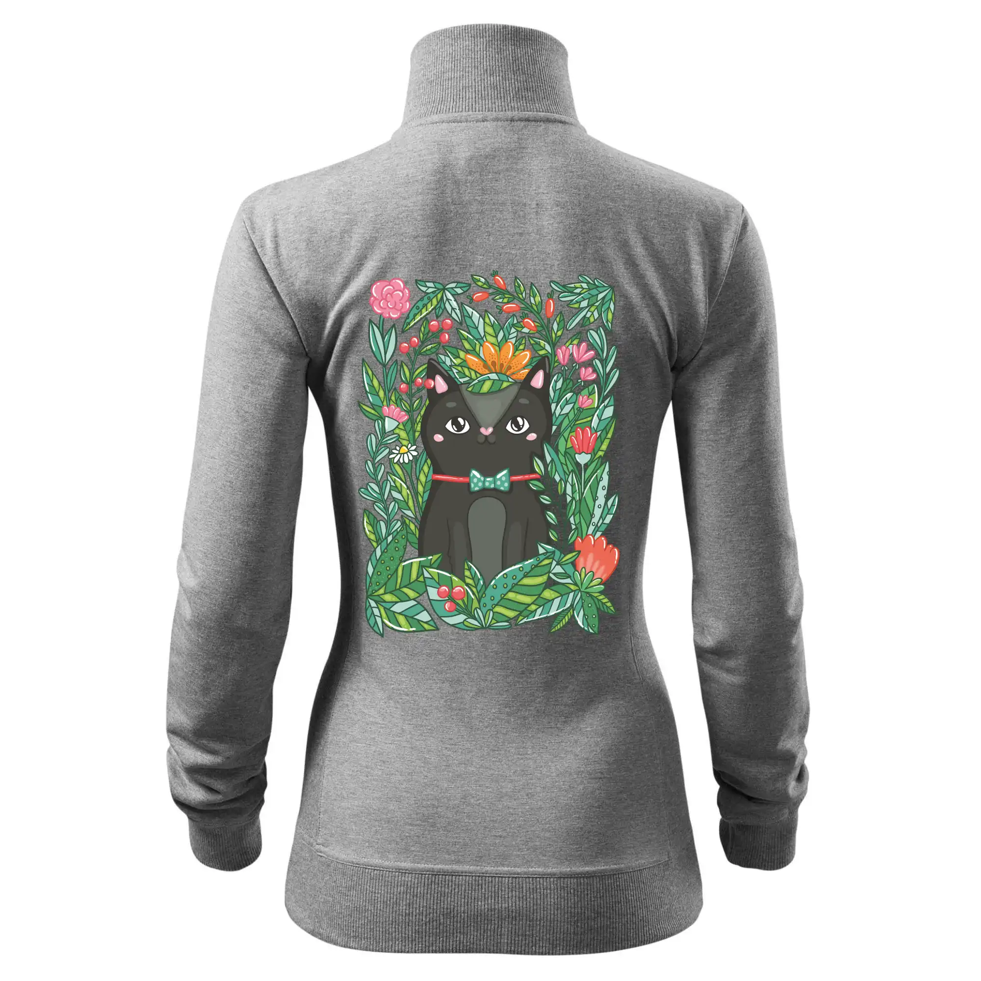 Kočka s květy malovaná