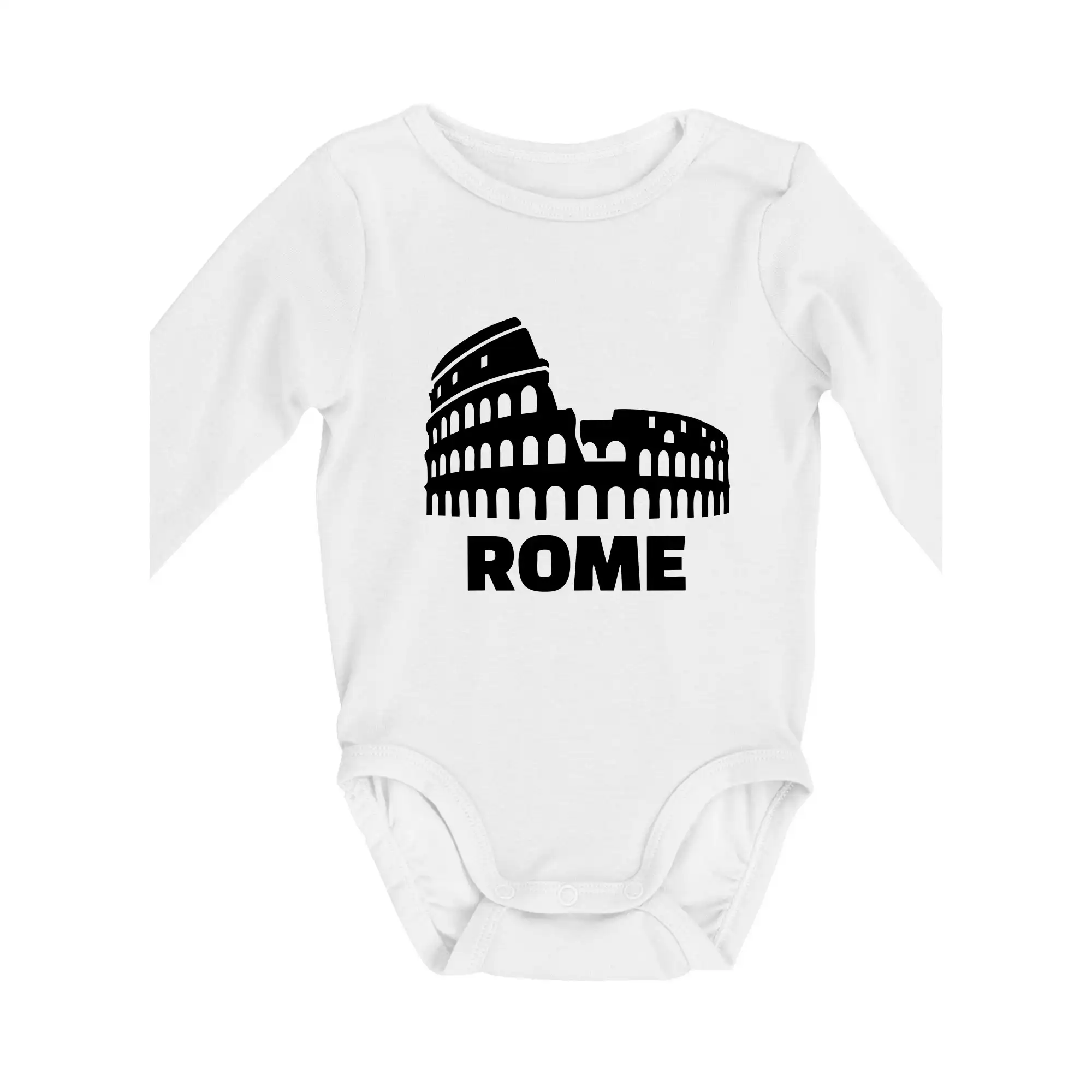 Tričká Taliansko - Italy Koloseum Rome - Body dojčenské s dlhým rukávom
