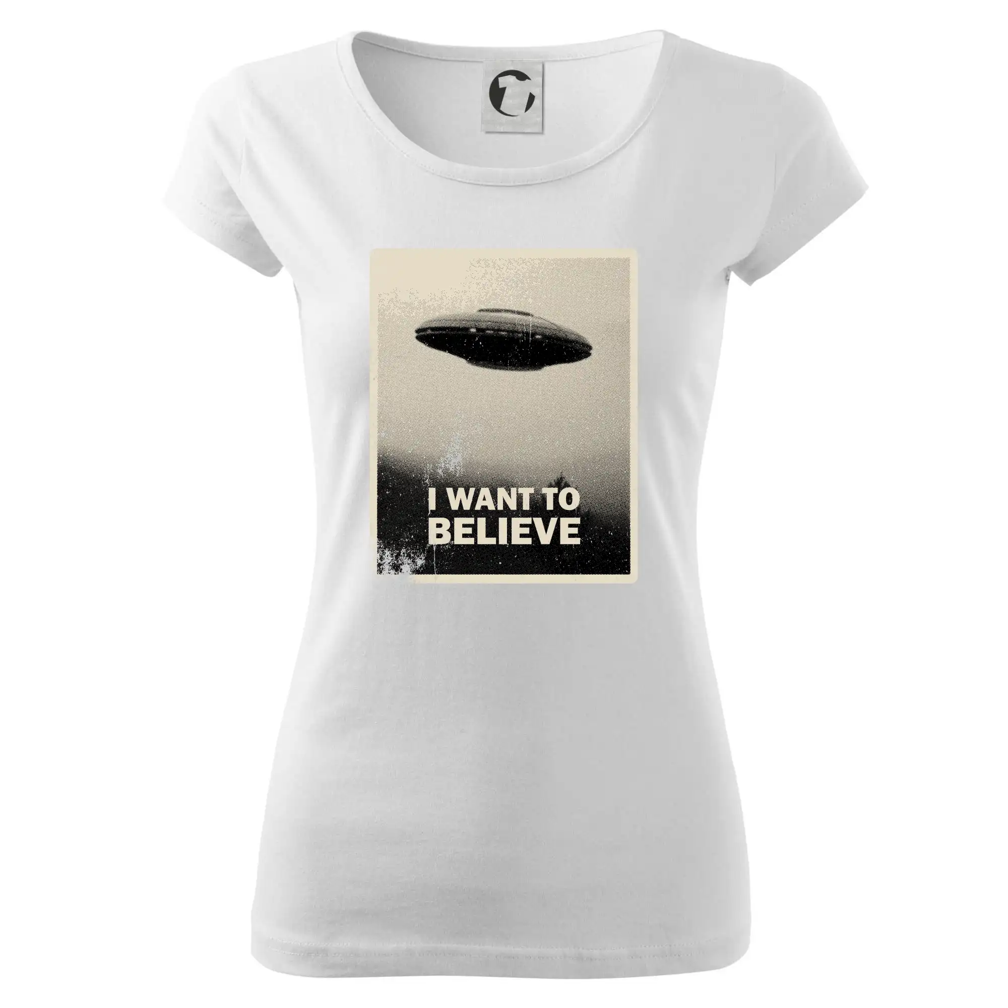 Vesmirne tričká - Poster I Want to Believe - Dámske tričko Pure