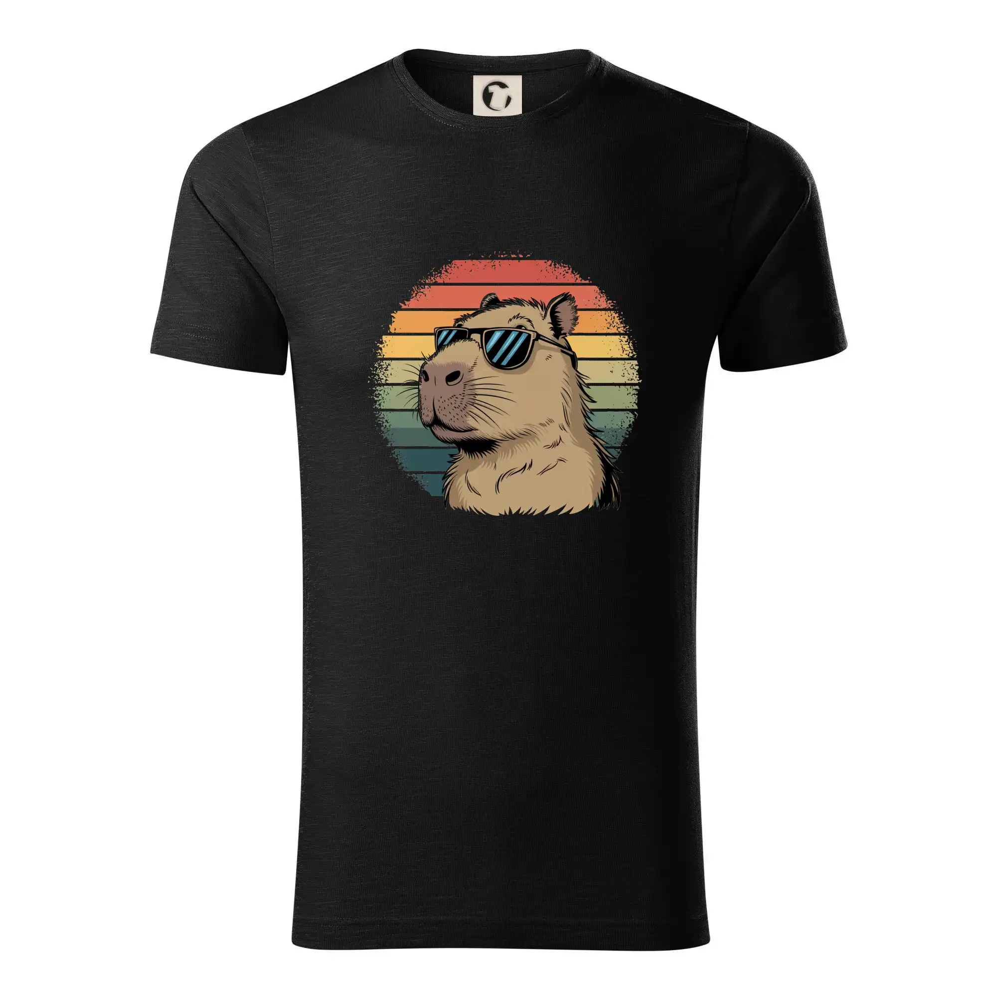 Tričká so zvieratami - Capybara v okuliaroch - Tričko z organickej bavlny