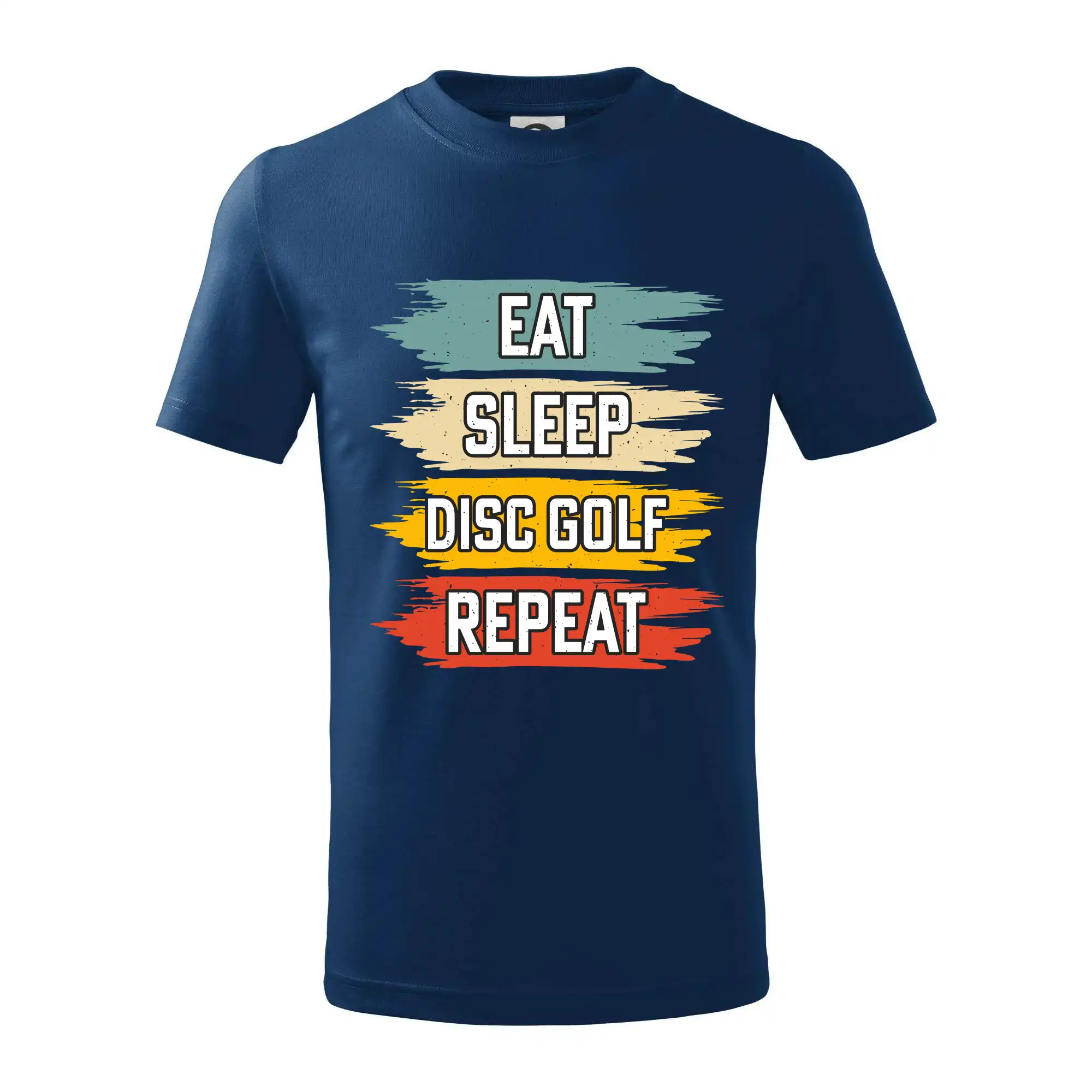 Disc Golf eat sleep barevné - Tričko detské bavlnené