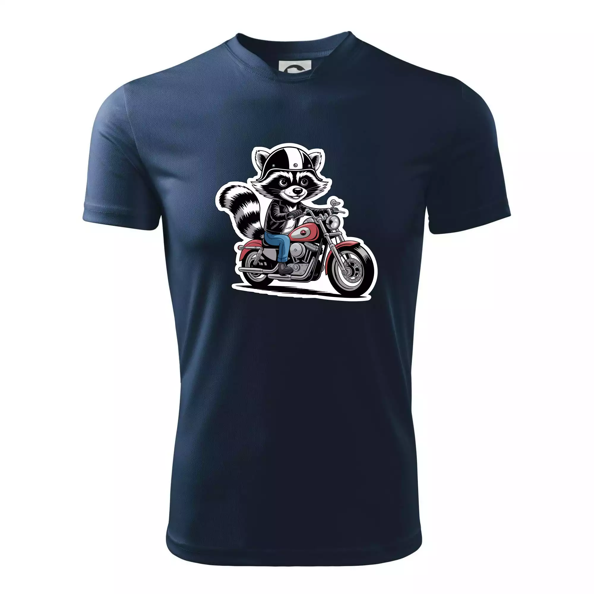 Mýval na motorce kreslený