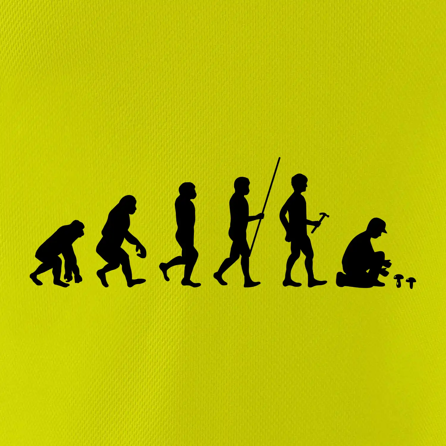 Evoluce houbař muž