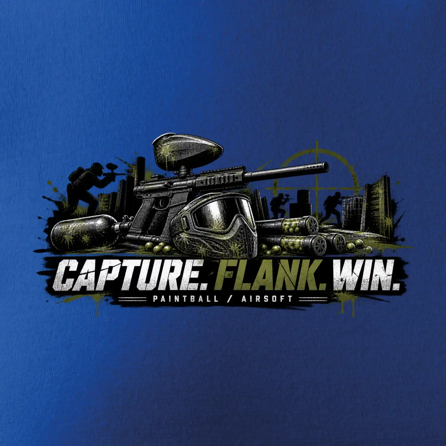 Taktika capture flank win paintball