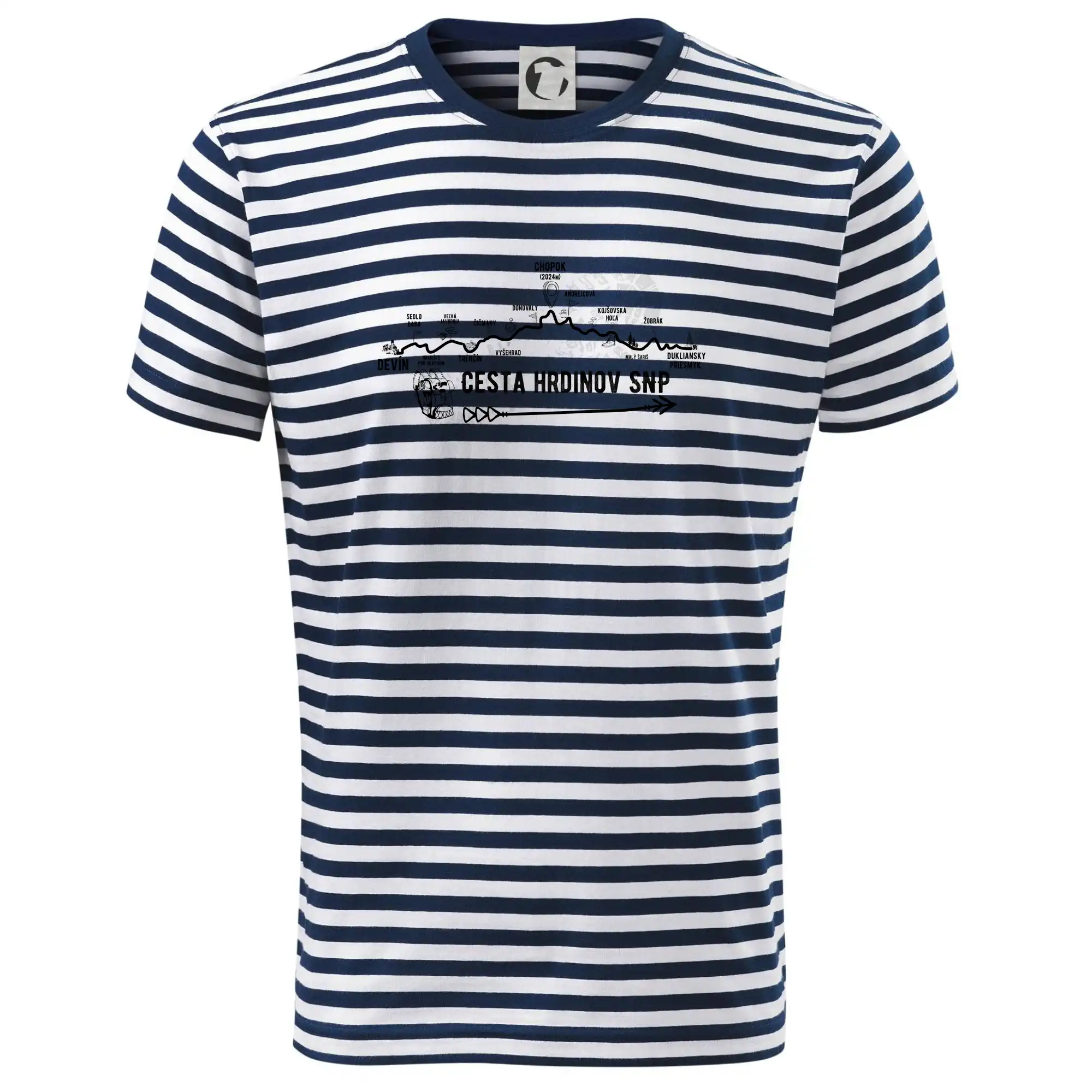 Cestovateľská tričká - Profil kopcov - Profil Cesta hrdinov SNP - Obracene Devin - Dukliansky priesmyk - Tričko na vodu