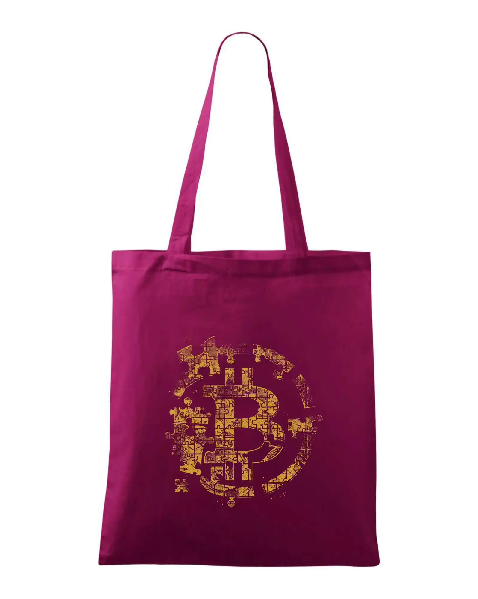 Logo bitcoin puzzle - Taška bavlnená