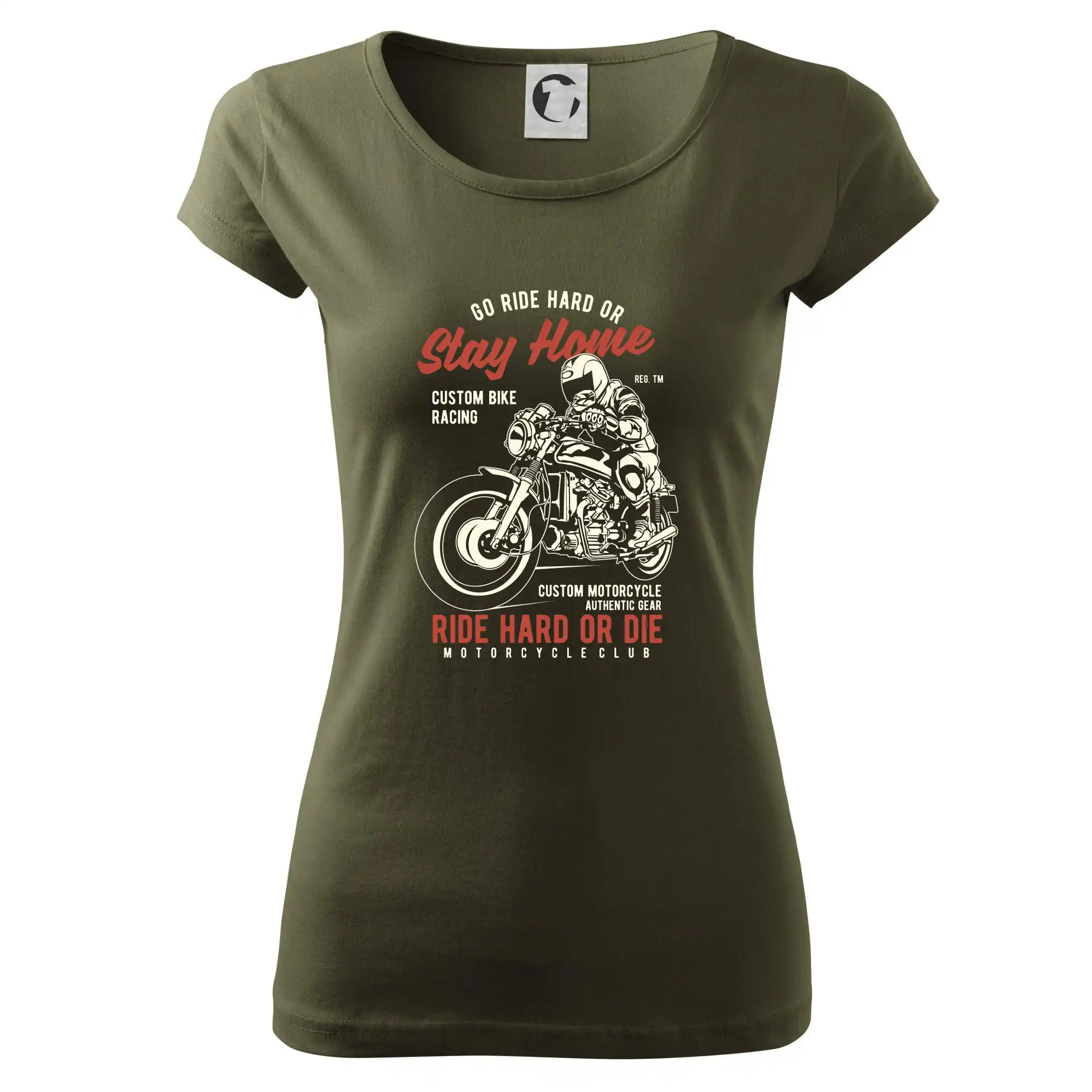 Go Ride Hard - Dámske tričko Pure