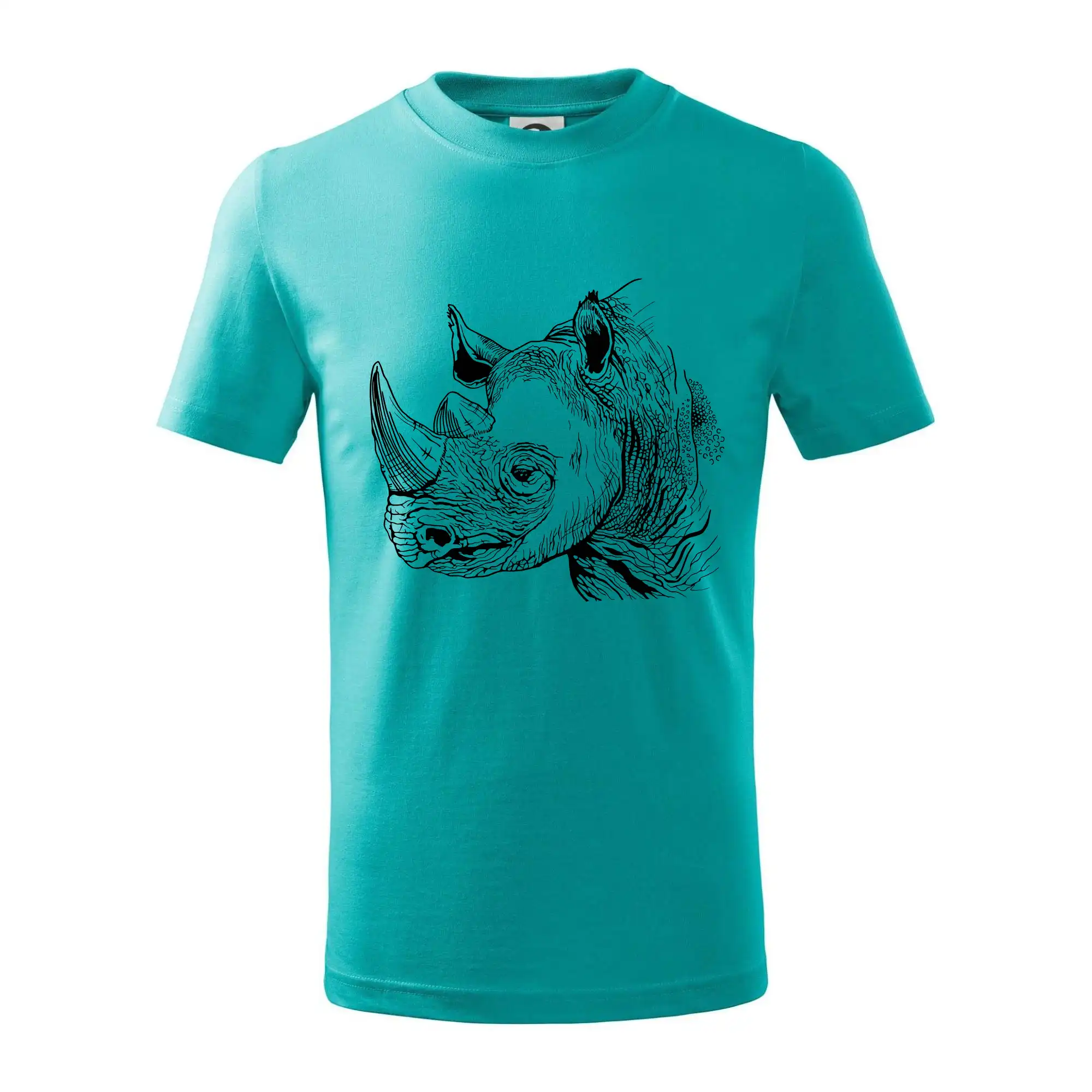 Tričká so zvieratami - Nosorožec čiernobiely (Pecka design) - Tričko detské bavlnené