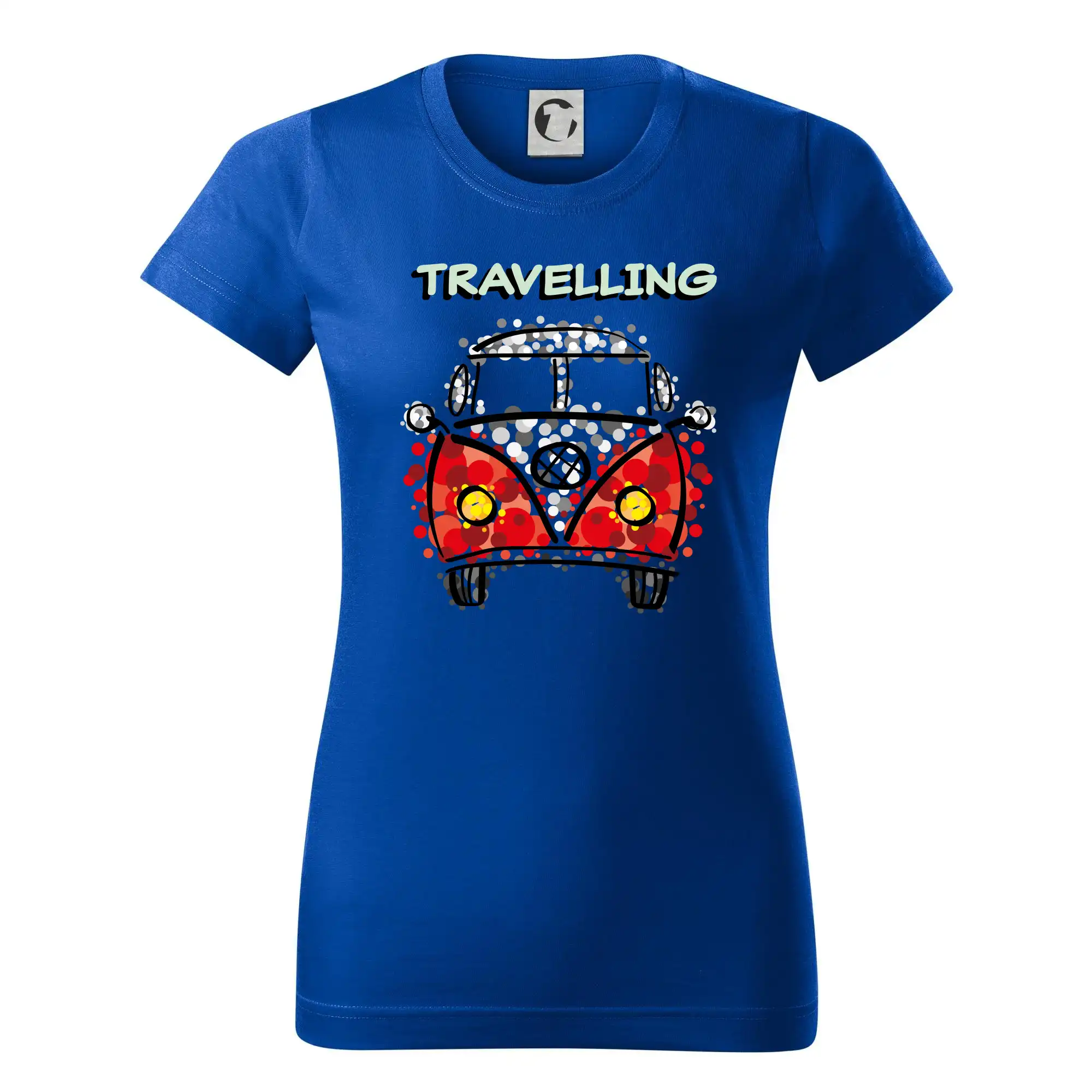 Trička na kempovanie - Traveling kreslené auto (lulu_art) - Dámske tričko basic - ľahko voľnejšie a dlhšie