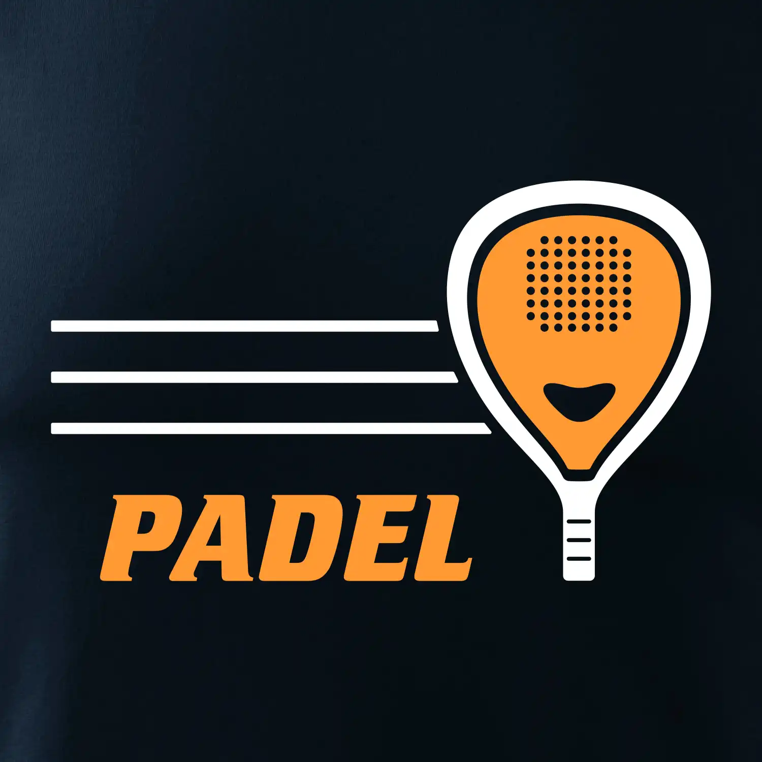 Padel - oranžová raketa