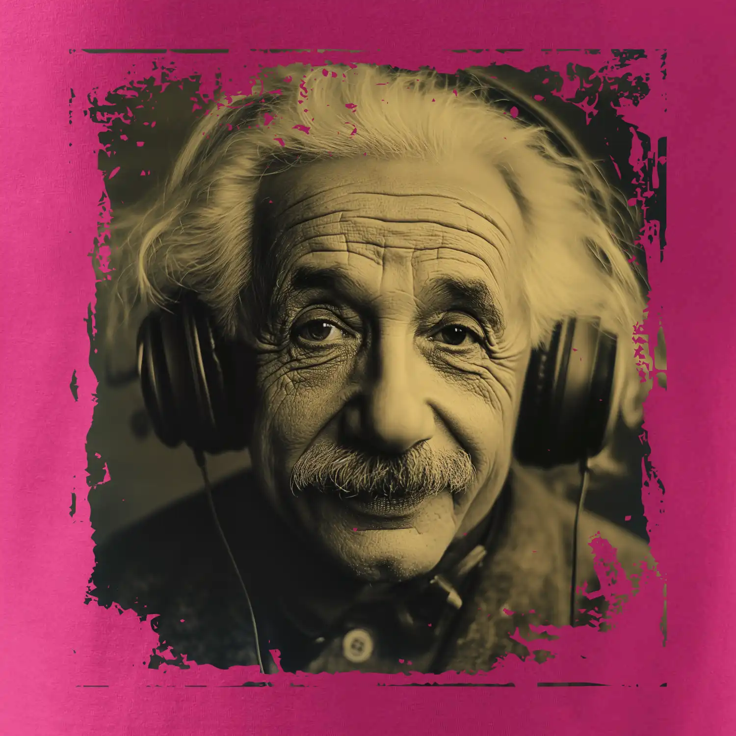 Albert se sluchátky