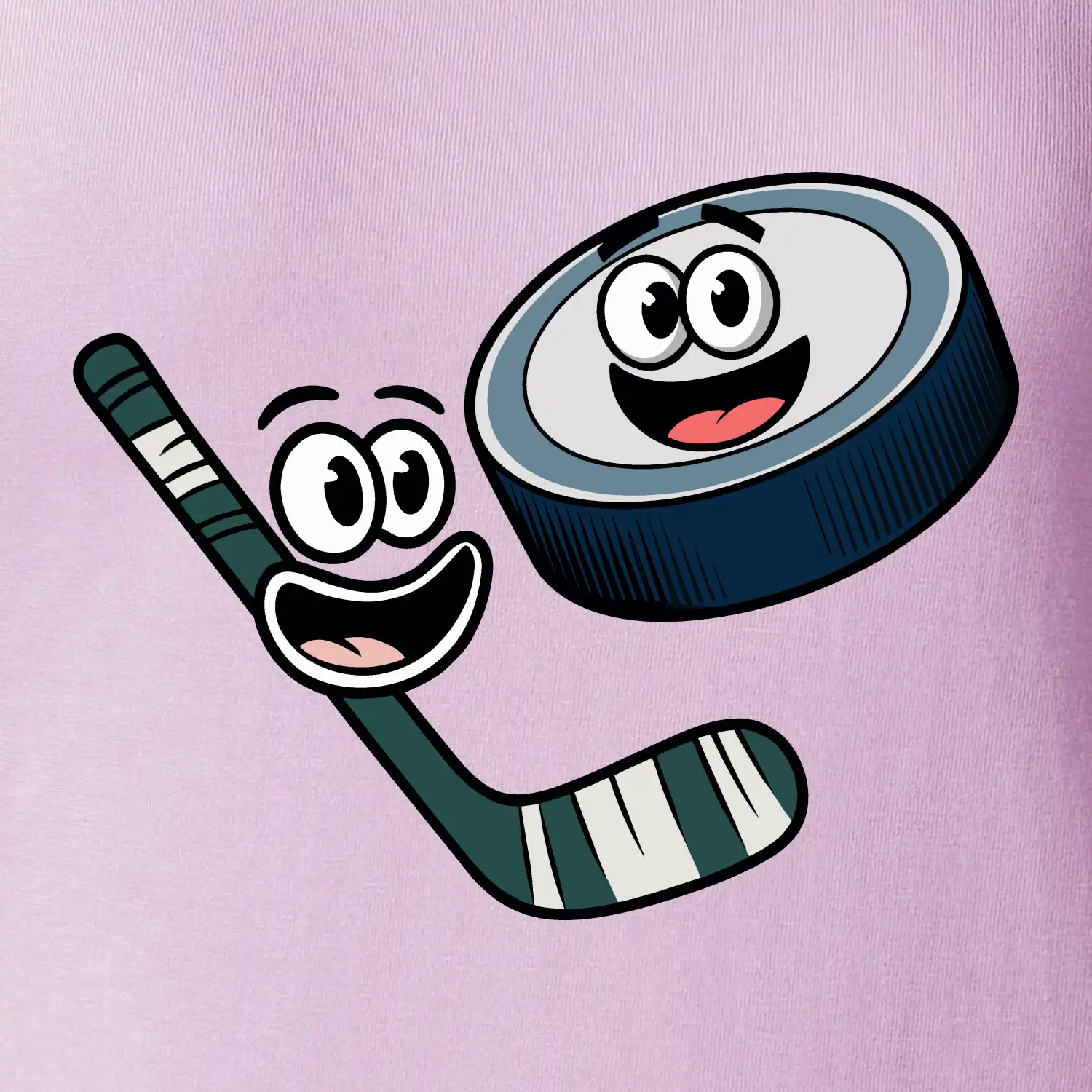 Parové triko - Puk a hokejka