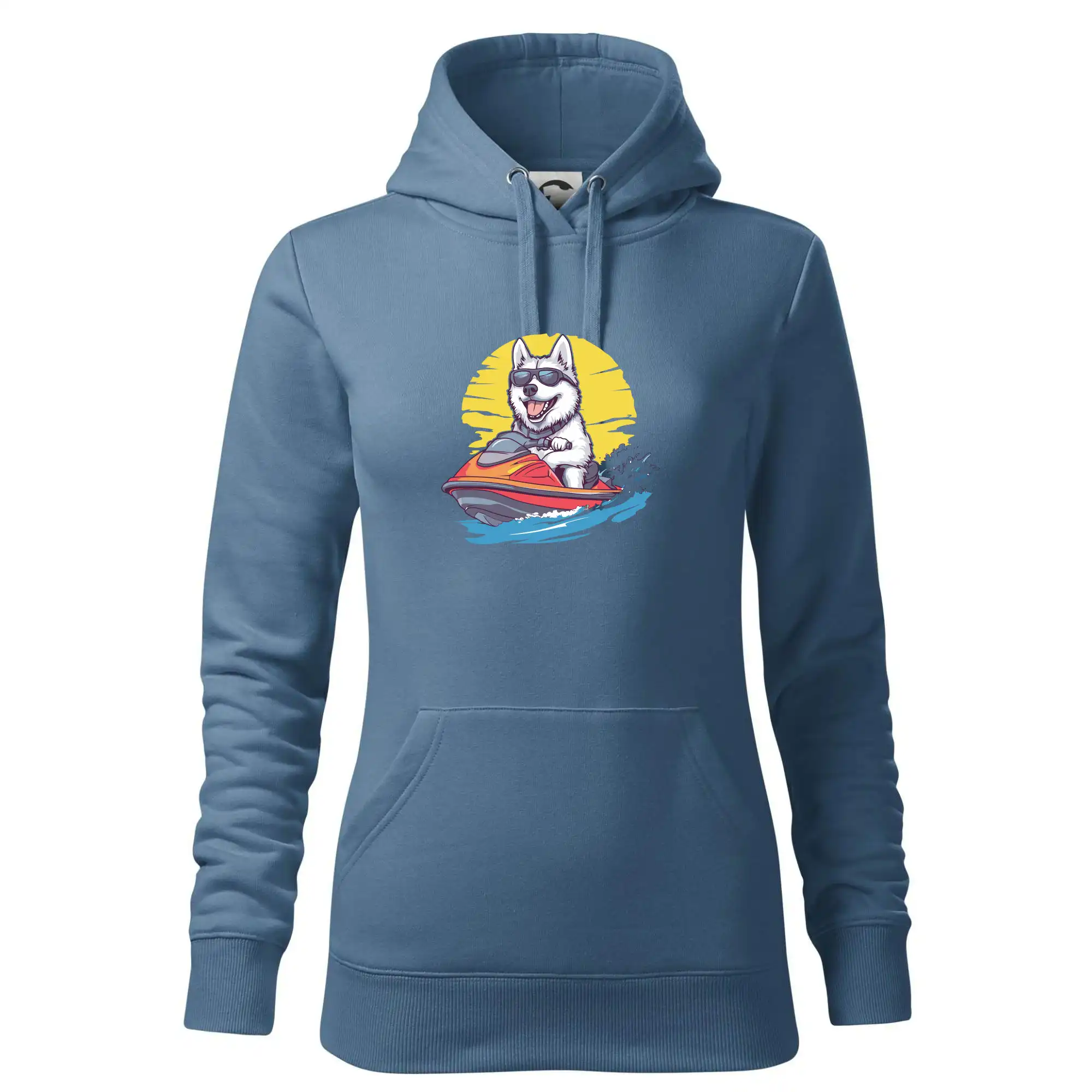 Husky na vodním skútru