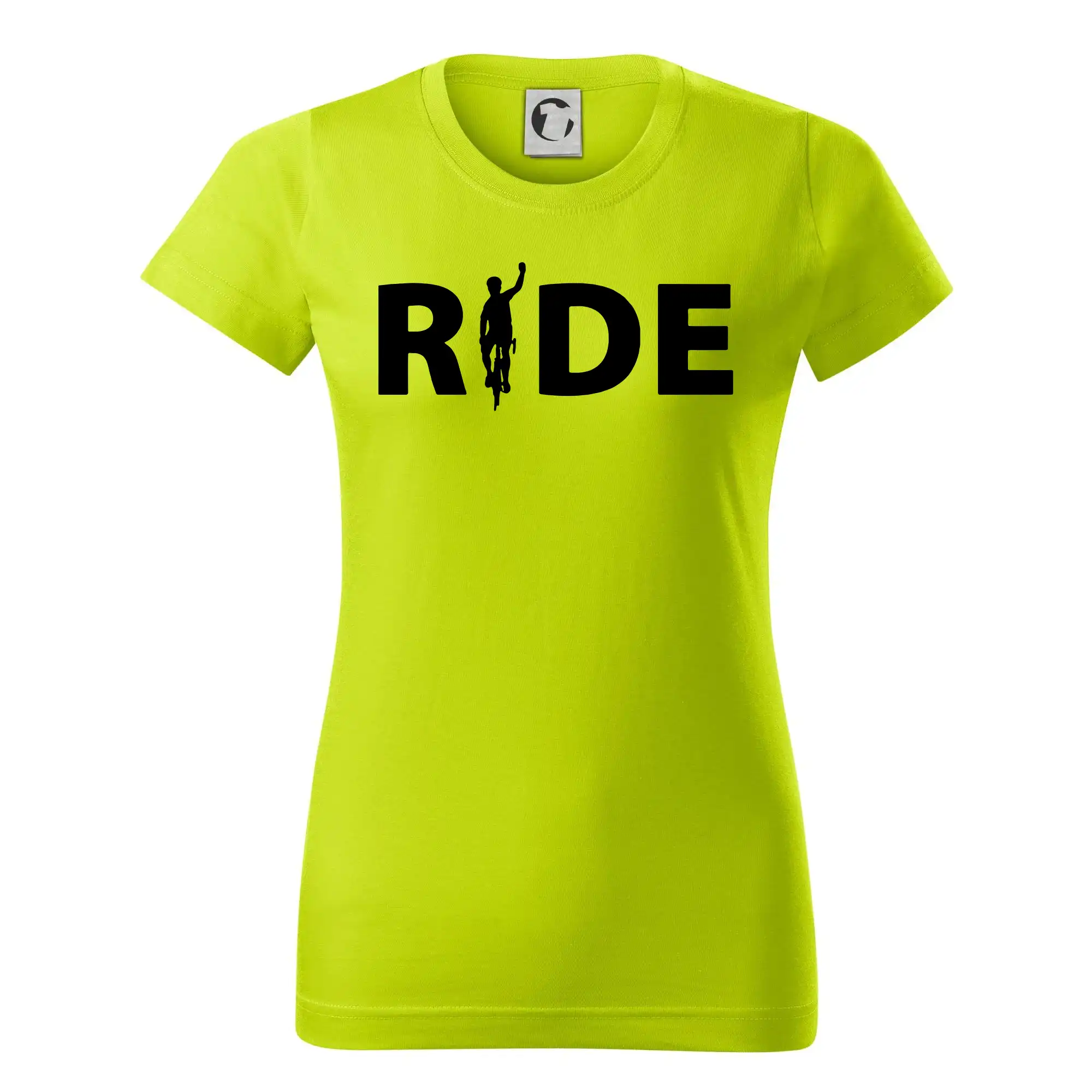 Ride - nápis s cyklistou