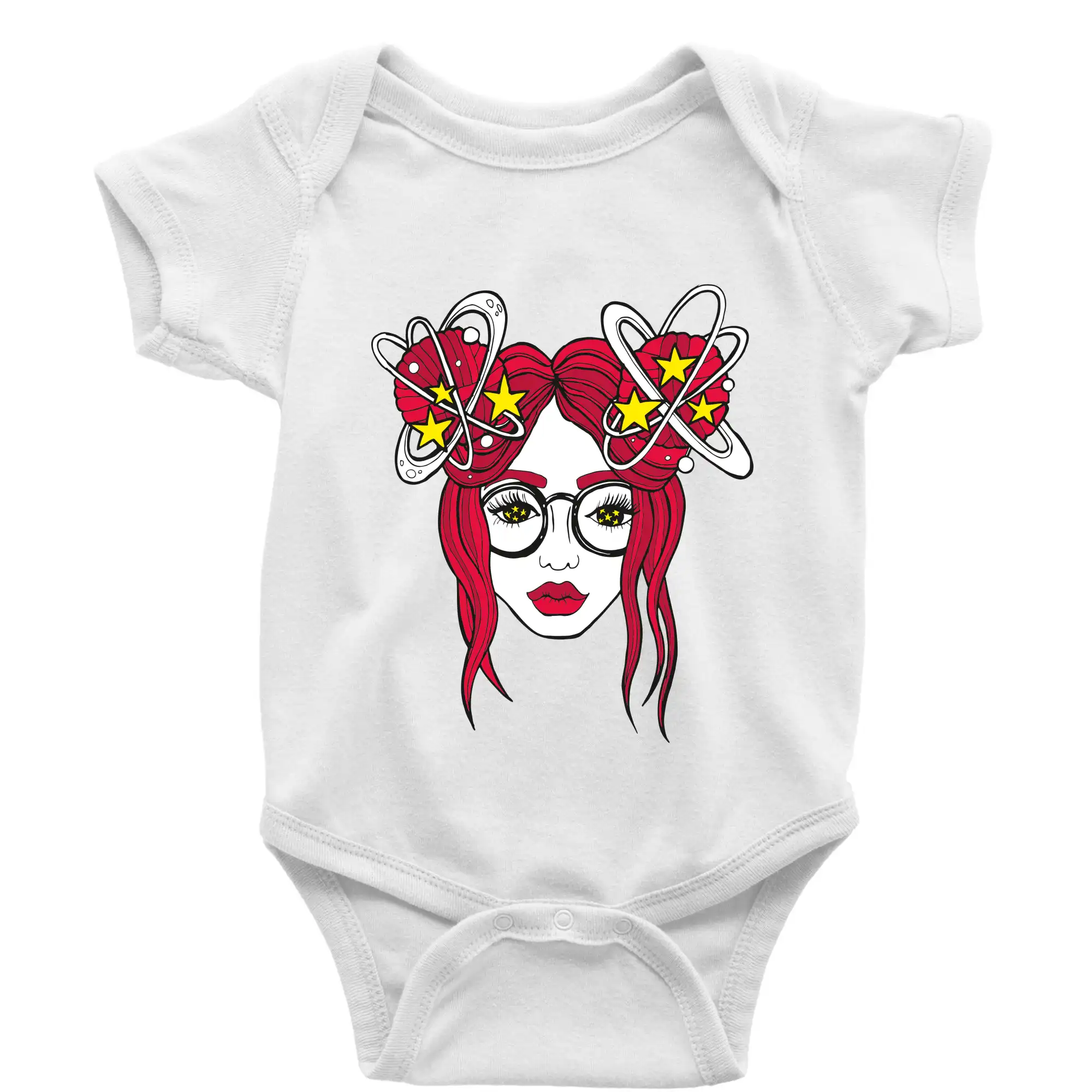 Grafické tričká - Magická červenovláska (Pecka design) - Body dojčenské s krátkym rukávom