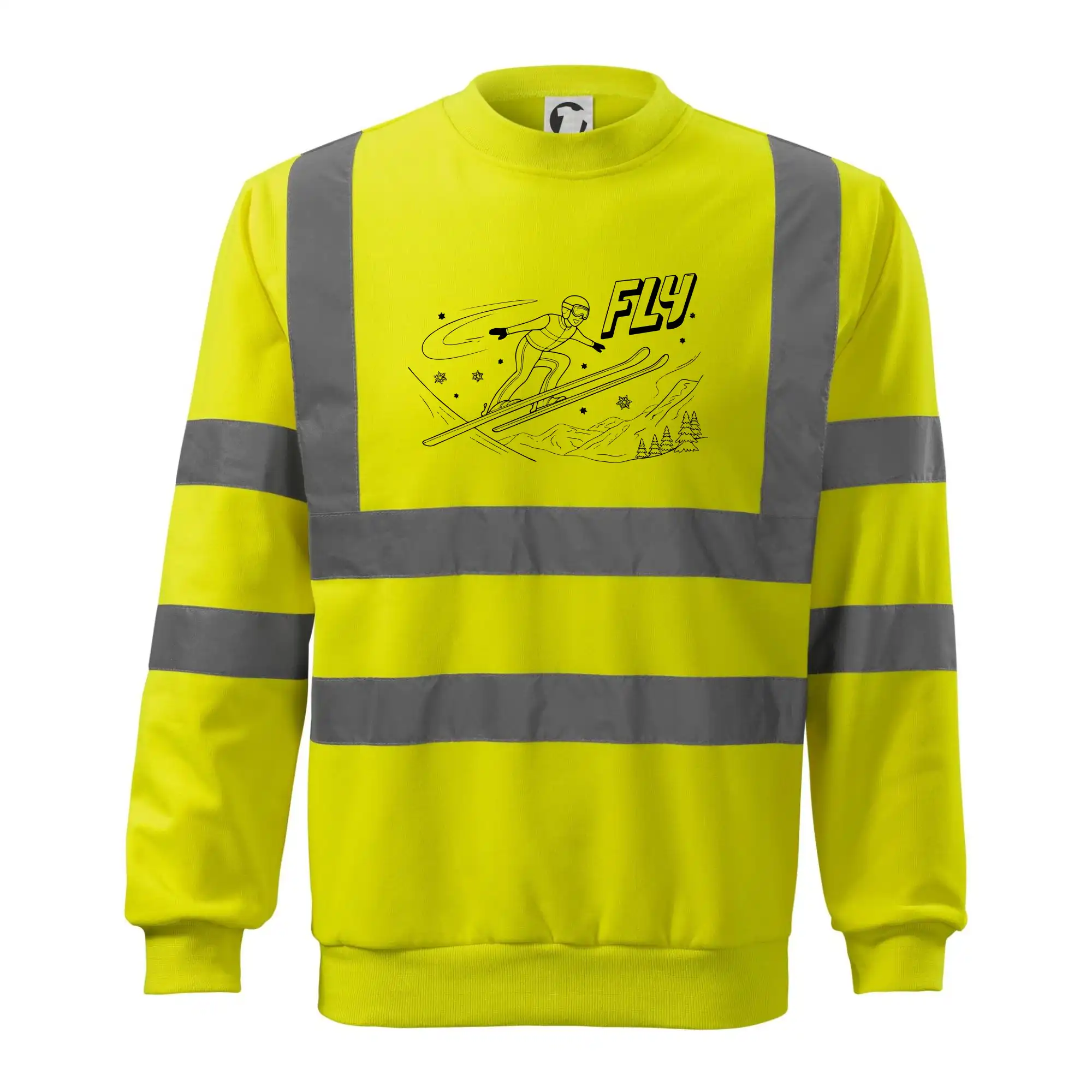 Skokan na lyžích černý obrázek FLY