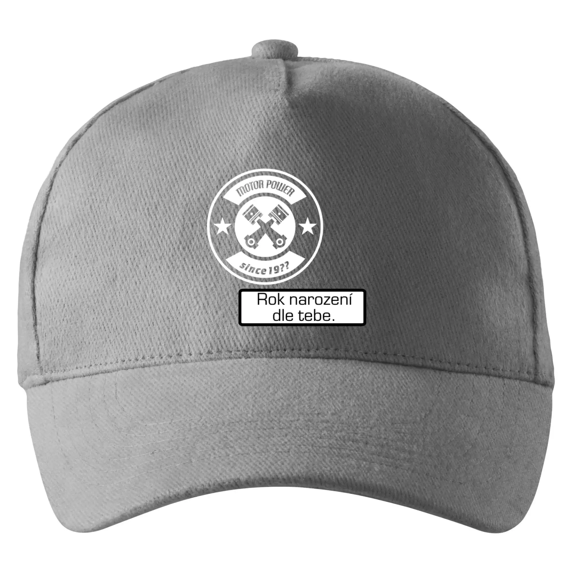 Tričká a mikiny s potlačou motoriek – pre pravých motorkárov - Motor power since (vlastný ročník) - Šiltovka so zahnutým šiltom a mosaznou sponou