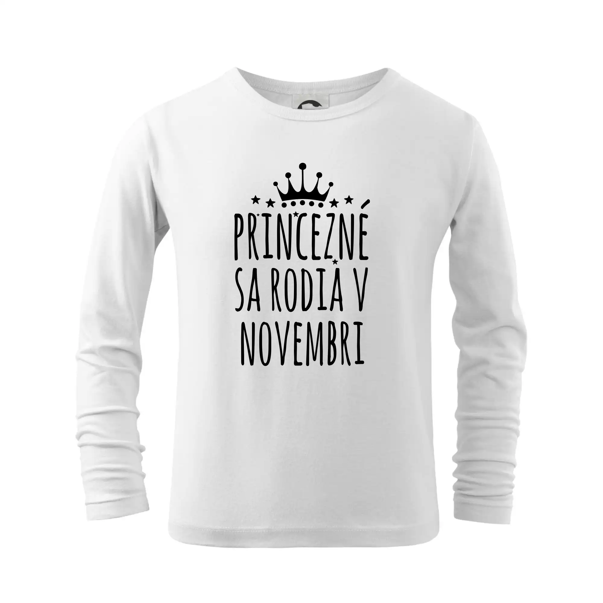 Tričká pre narodených v novembri - Princezné sa rodia v novembri - Tričko detské Long Sleeve