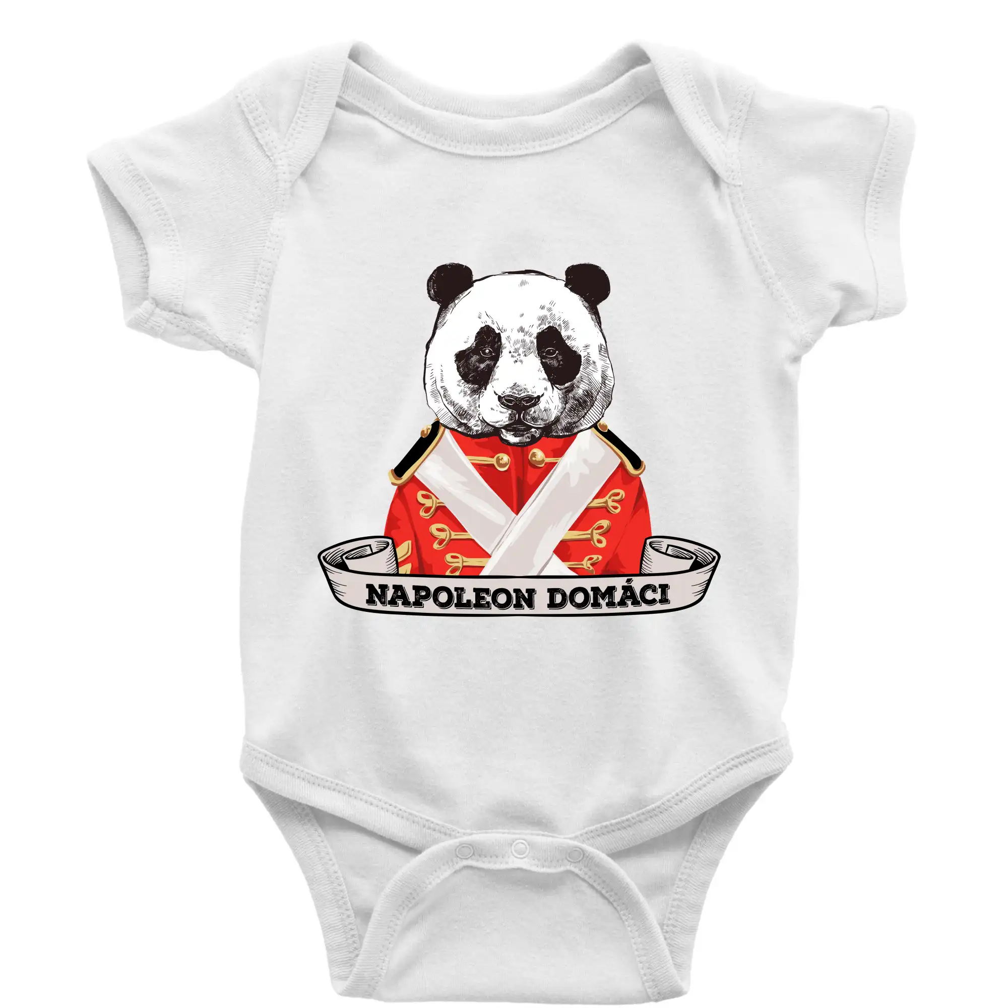 Tričká so zvieratami - Napoleon domáci panda - Body dojčenské s krátkym rukávom