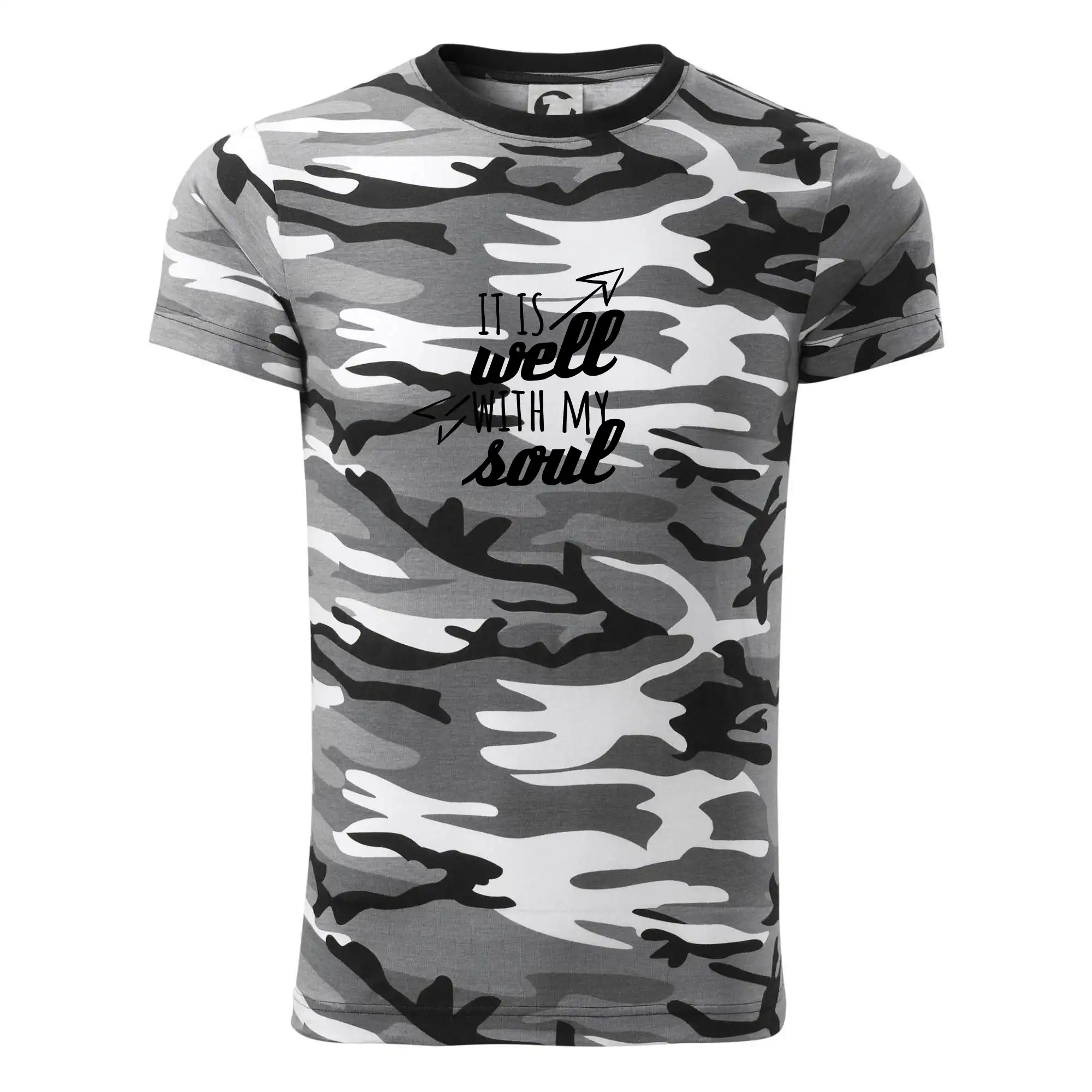 Tričká pre zamilovaných - It is well with my soul - Army CAMOUFLAGE