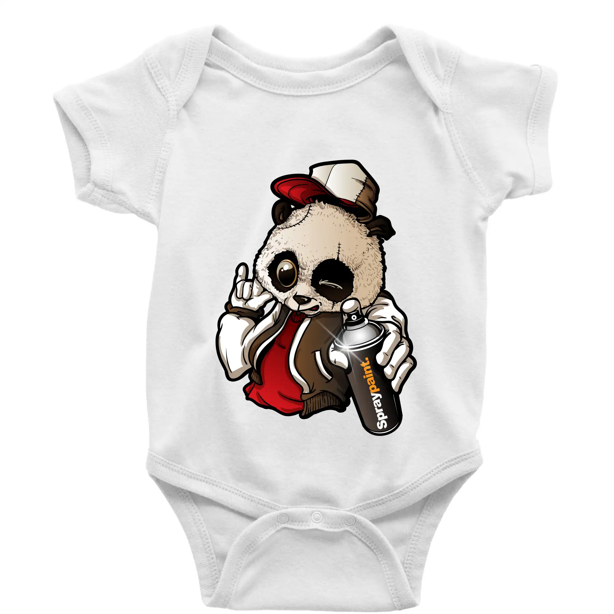 Grafické tričká - Graffiti panda - Body dojčenské s krátkym rukávom