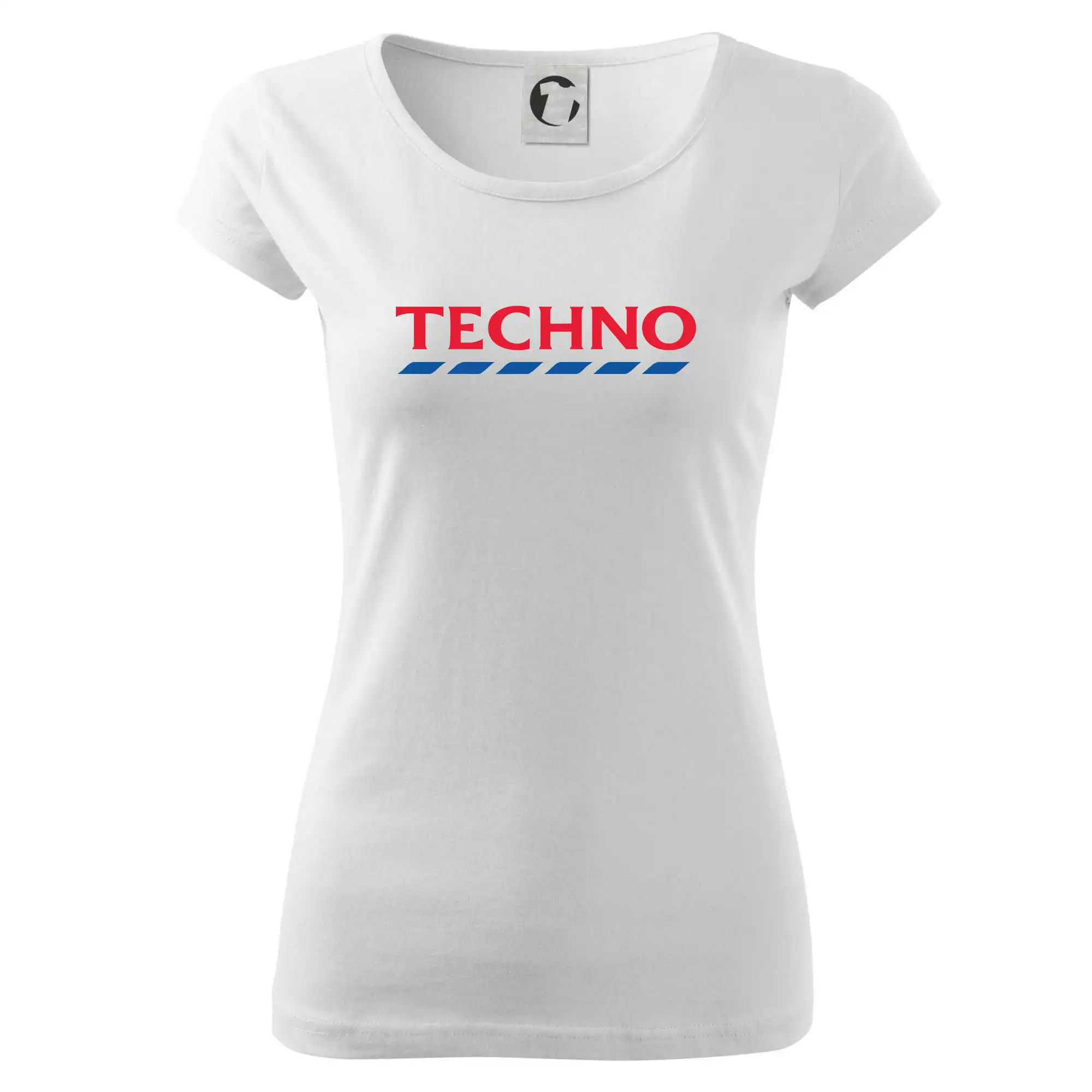 Techno - červeno modrý - Dámske tričko Pure