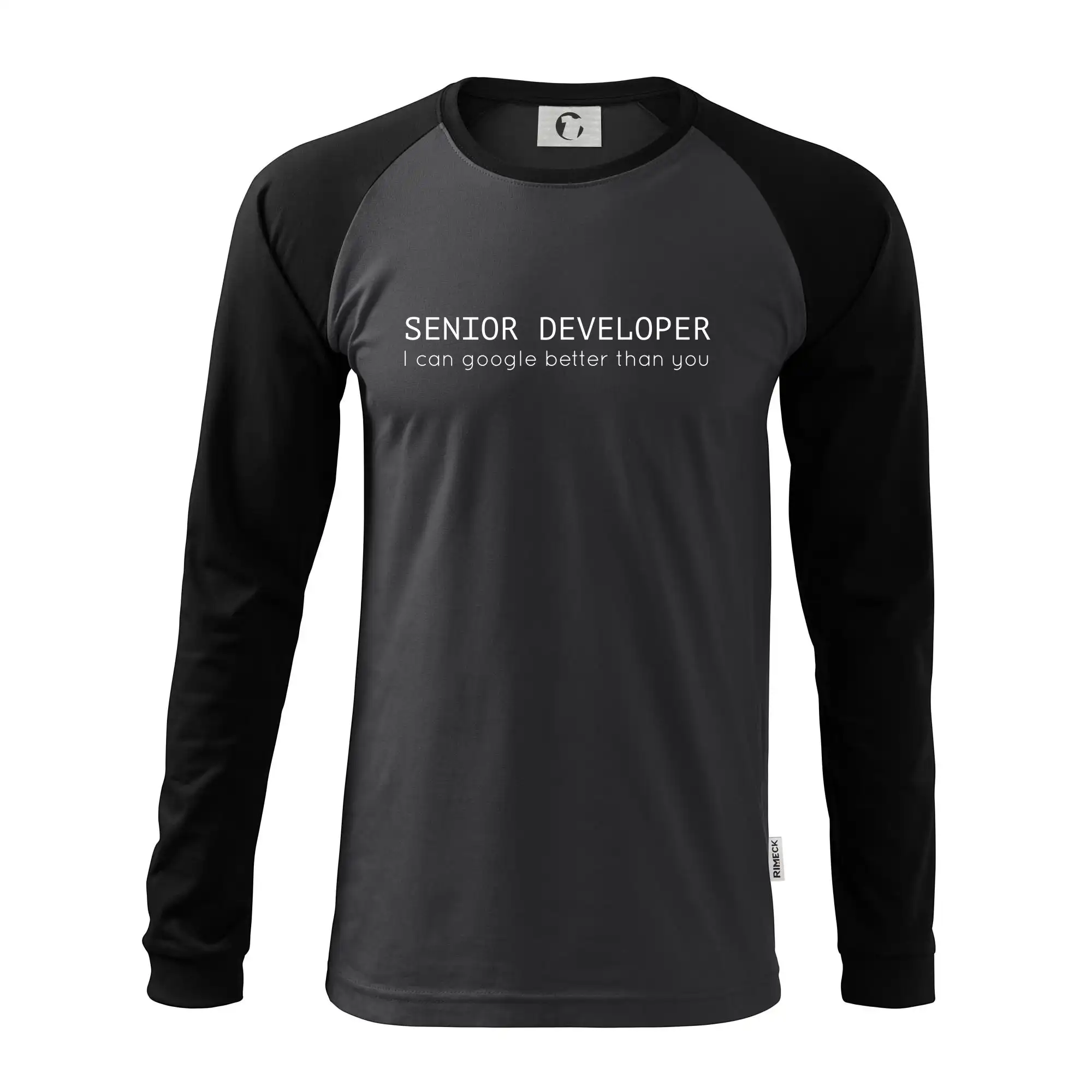 Tričká pre ajťákov - Senior developer google better than you - Pánske tričko s dlhým rukávom LS130