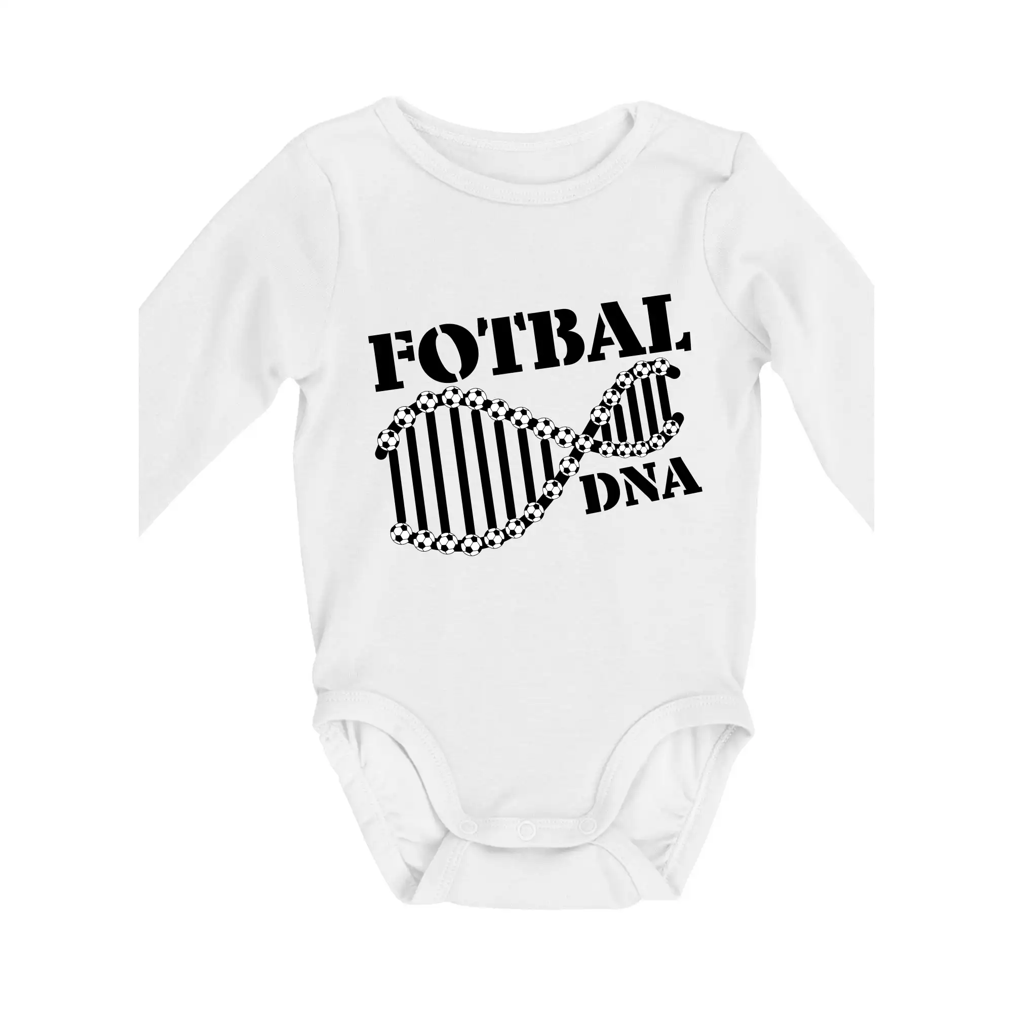 Tričká pre futbalistov - Fotbal DNA - Body dojčenské s dlhým rukávom