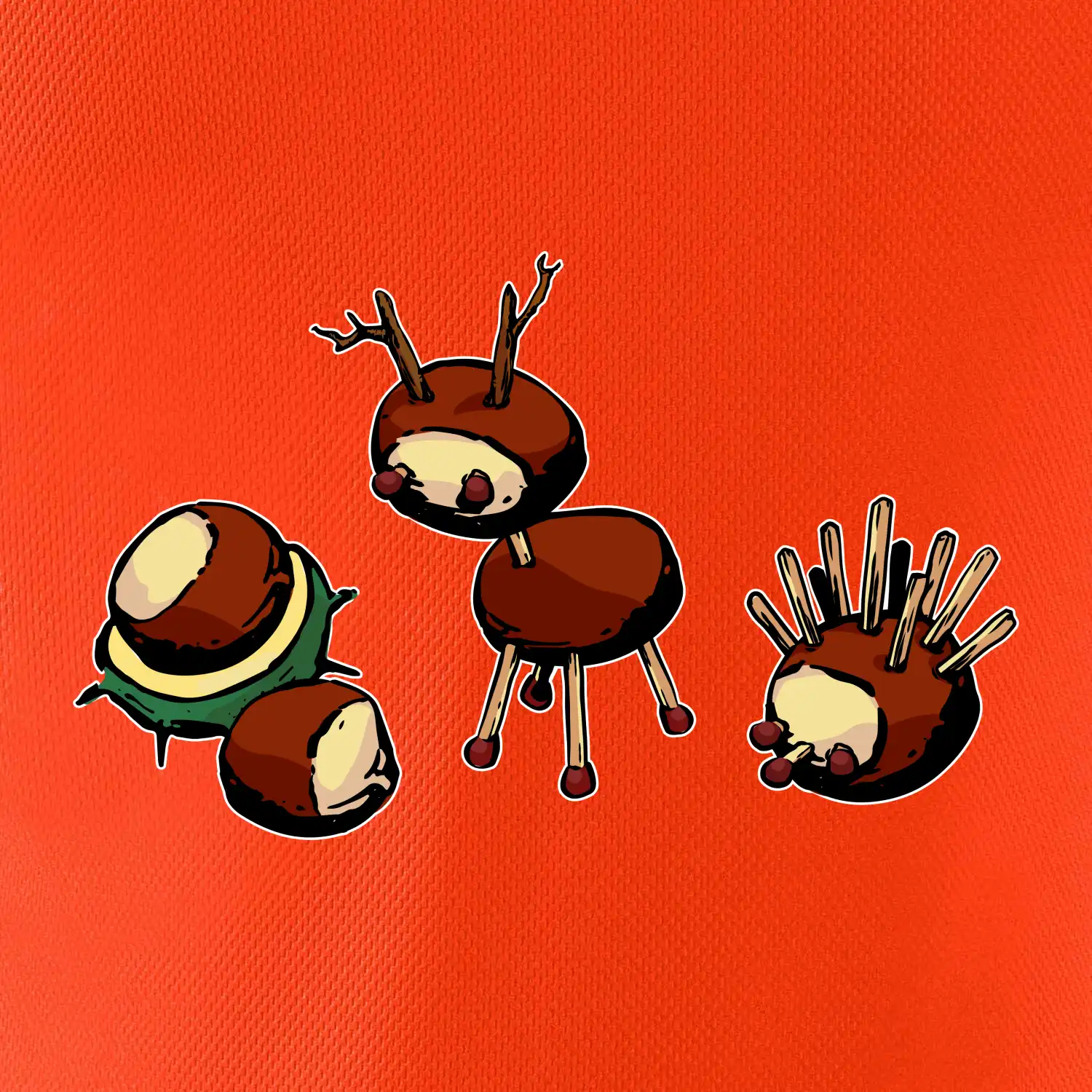 Kaštanová zvířátka - v řadě