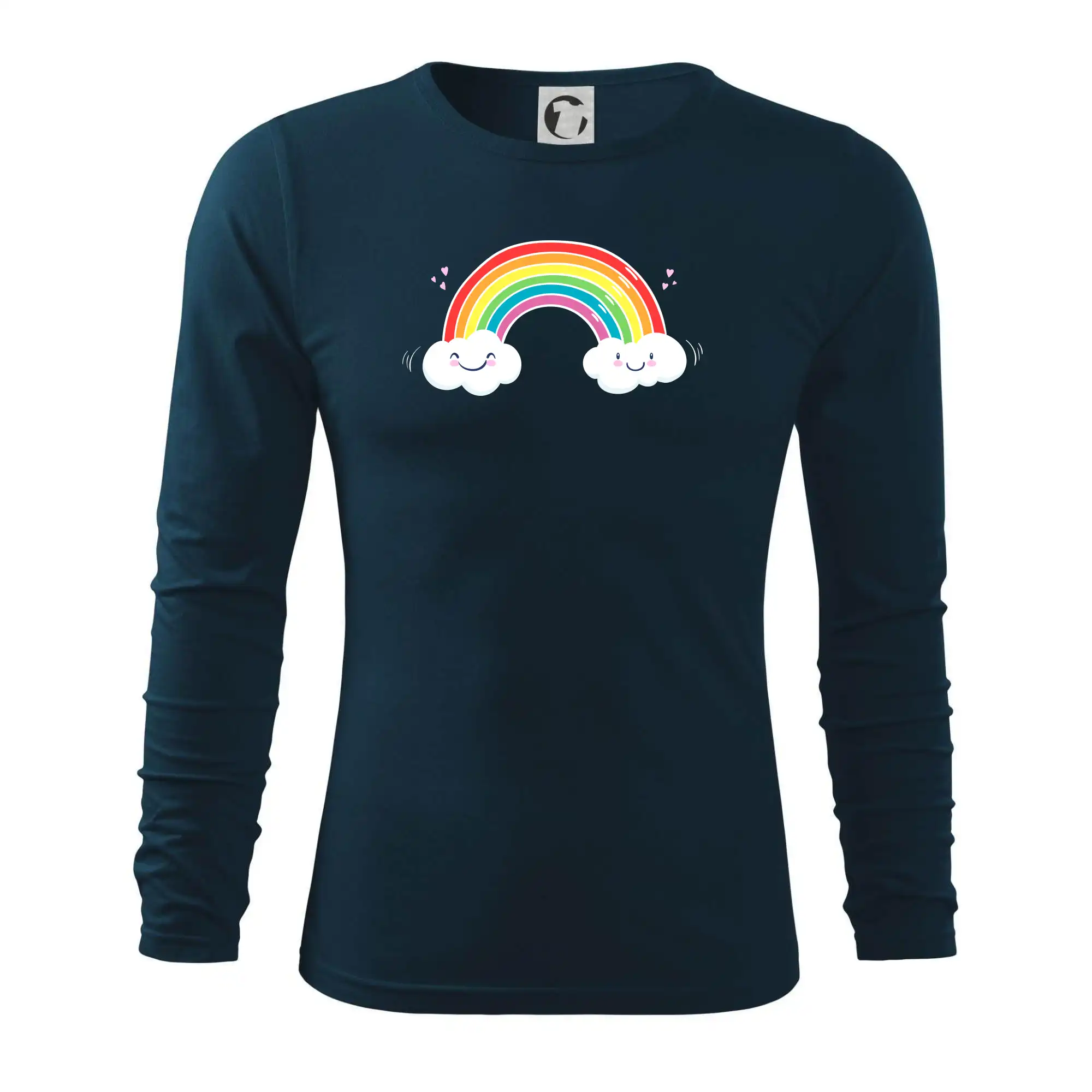 Tričká pre LGBT a Queer komunitu - Veselá dúha - Tričko s dlhým rukávom FIT-T long sleeve