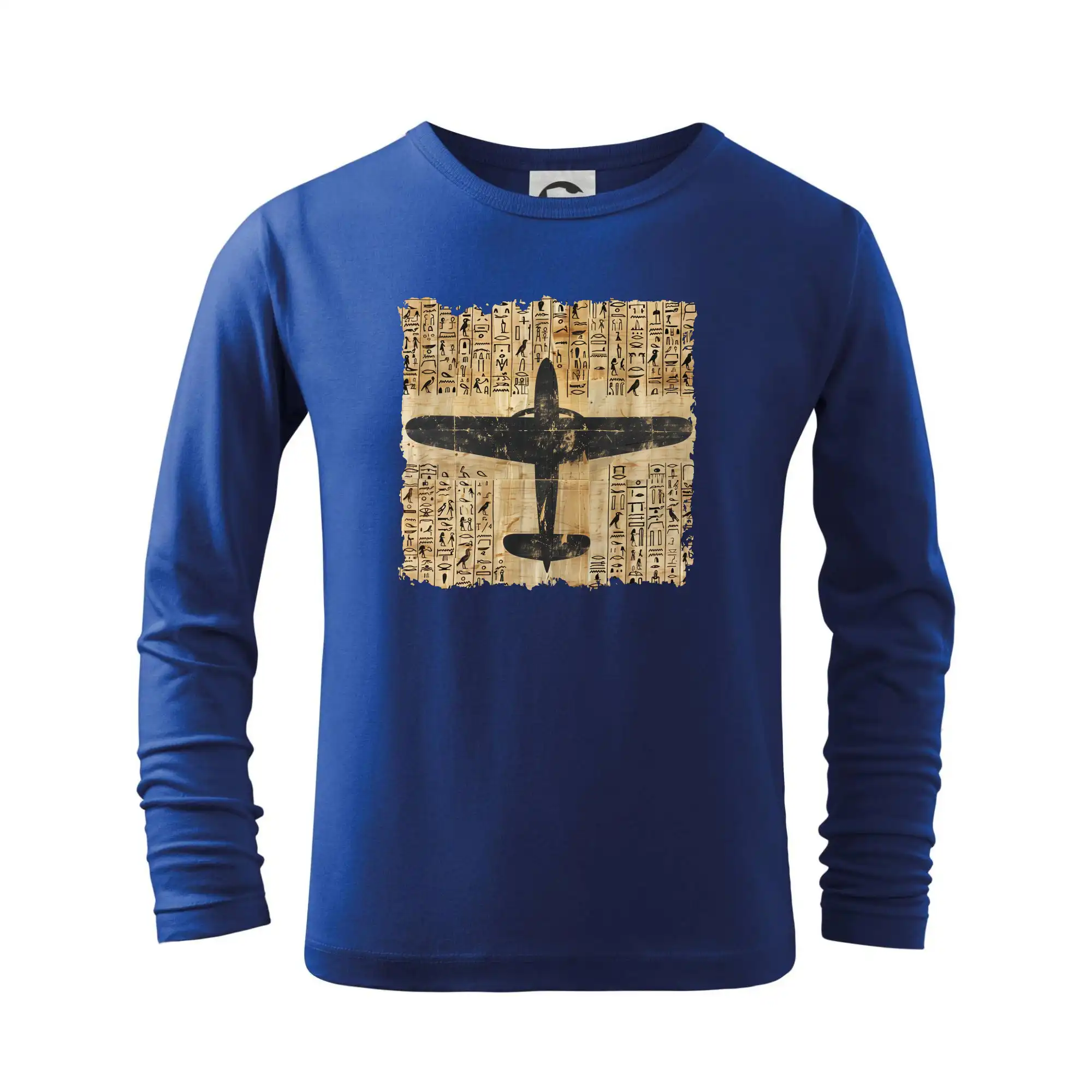 Tričká s lietadlami - Egyptské hieroglyfy lietadlo - Tričko detské Long Sleeve