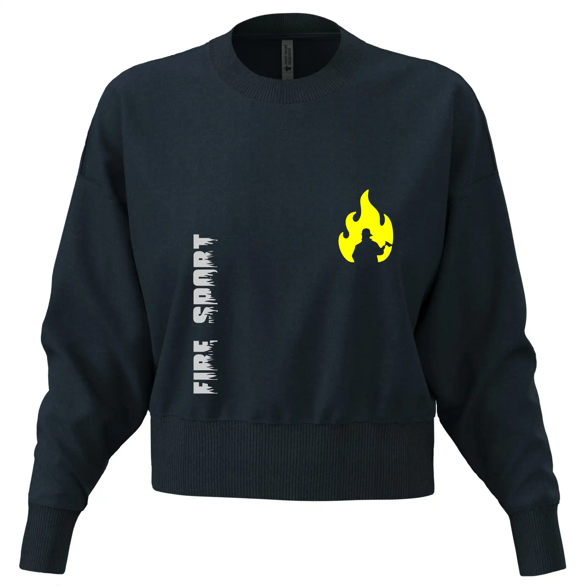 Originálne tričká pre hasičov - Hasiči - Váš názov - FLUO + Reflexná potlač - Mikina oversize crop OVERSIZE