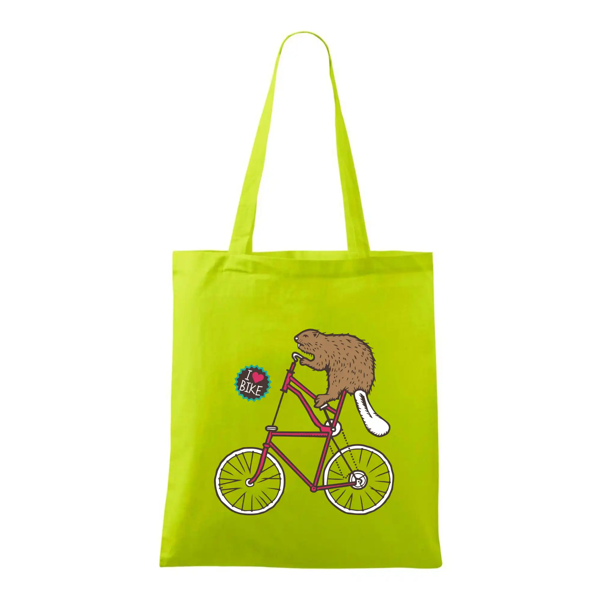 Tričko ako darček pre cyklistu - Bobor na bicykli - Taška bavlnená
