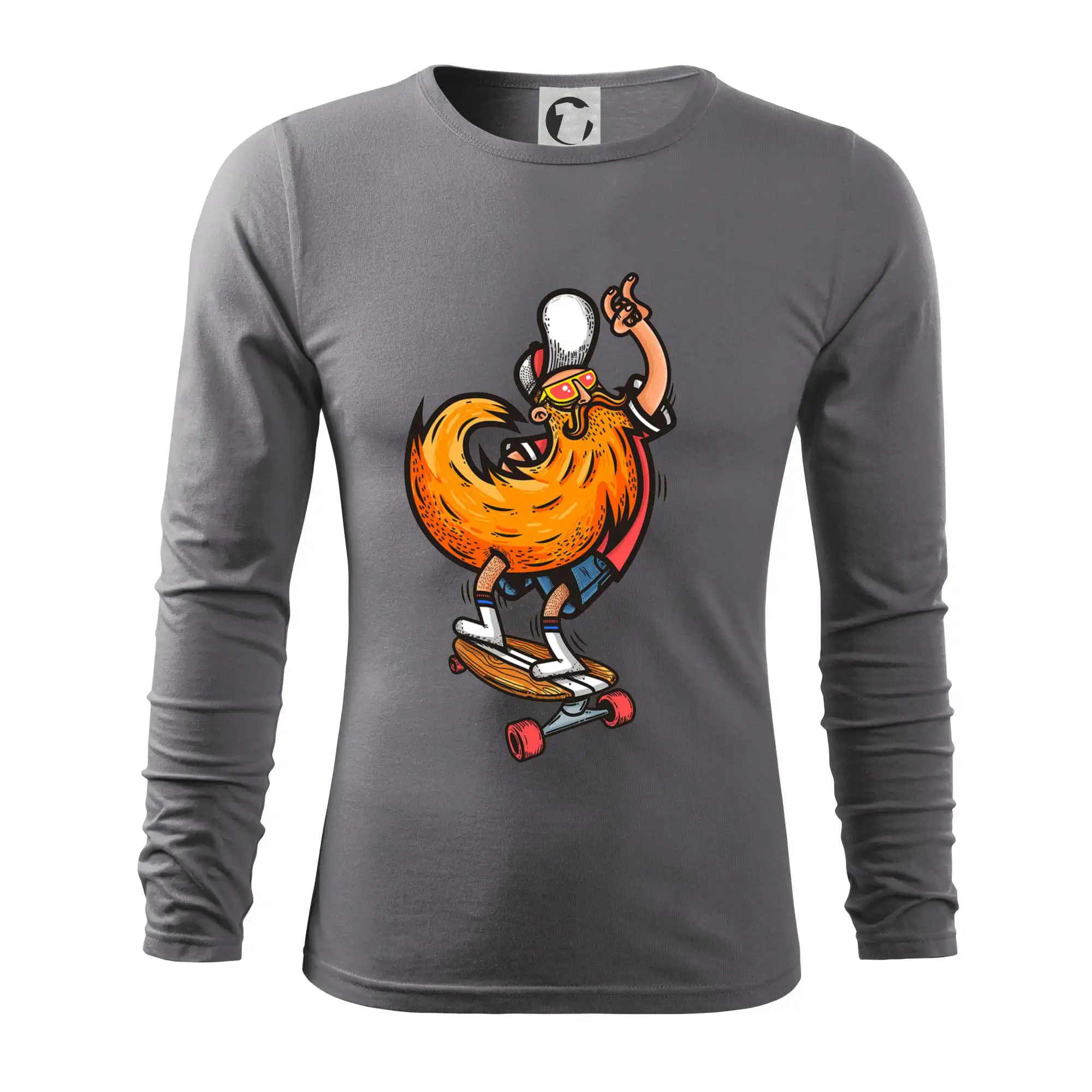 Tričká s fúzikmi - Mustache board - Tričko s dlhým rukávom FIT-T long sleeve