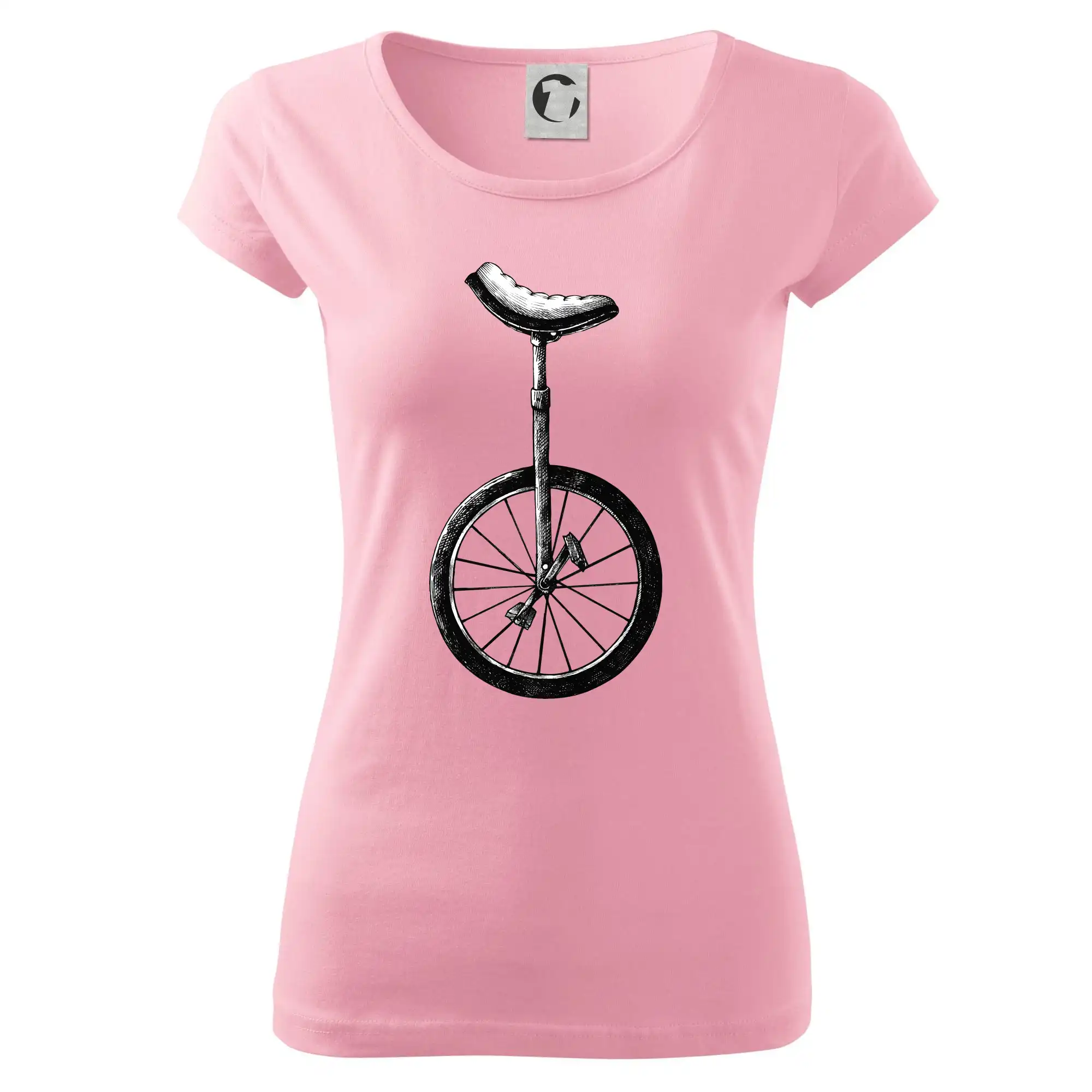 Tričko ako darček pre cyklistu - Jednokolka kreslená - Dámske tričko Pure