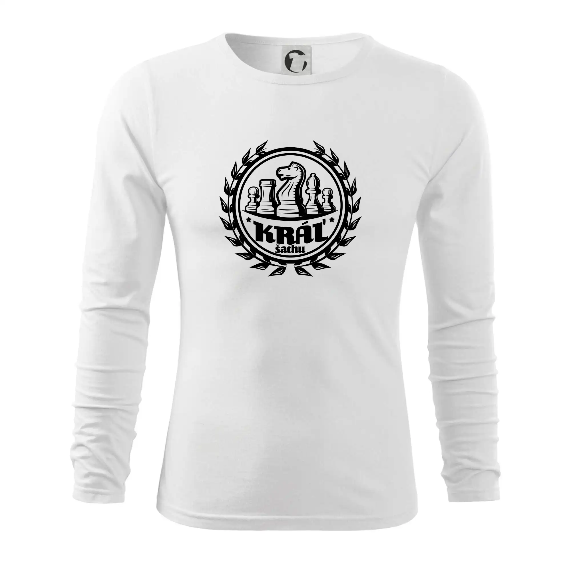 Tričká a mikiny so spoločenskými hrami  - Kráľ šachu - Tričko s dlhým rukávom FIT-T long sleeve