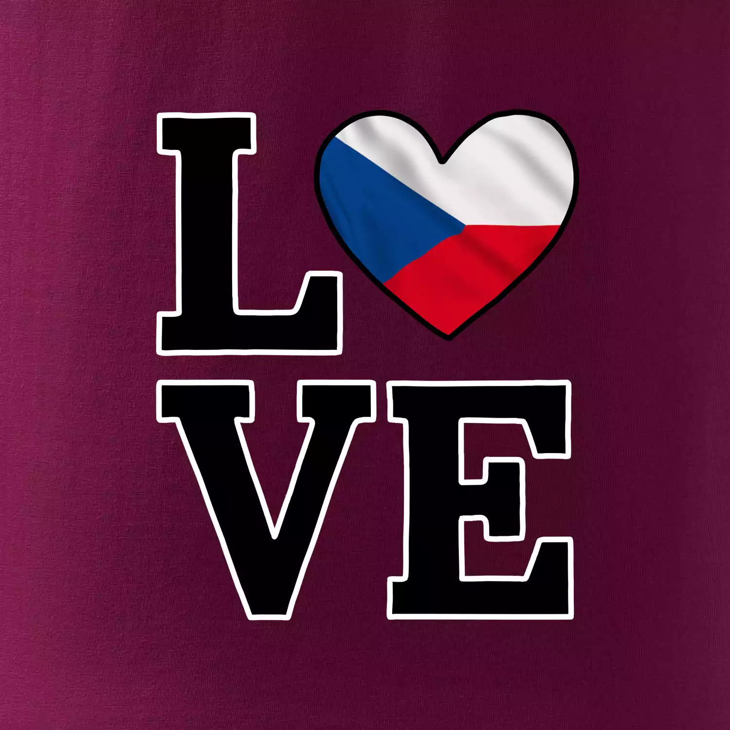 Love Česká vlajka