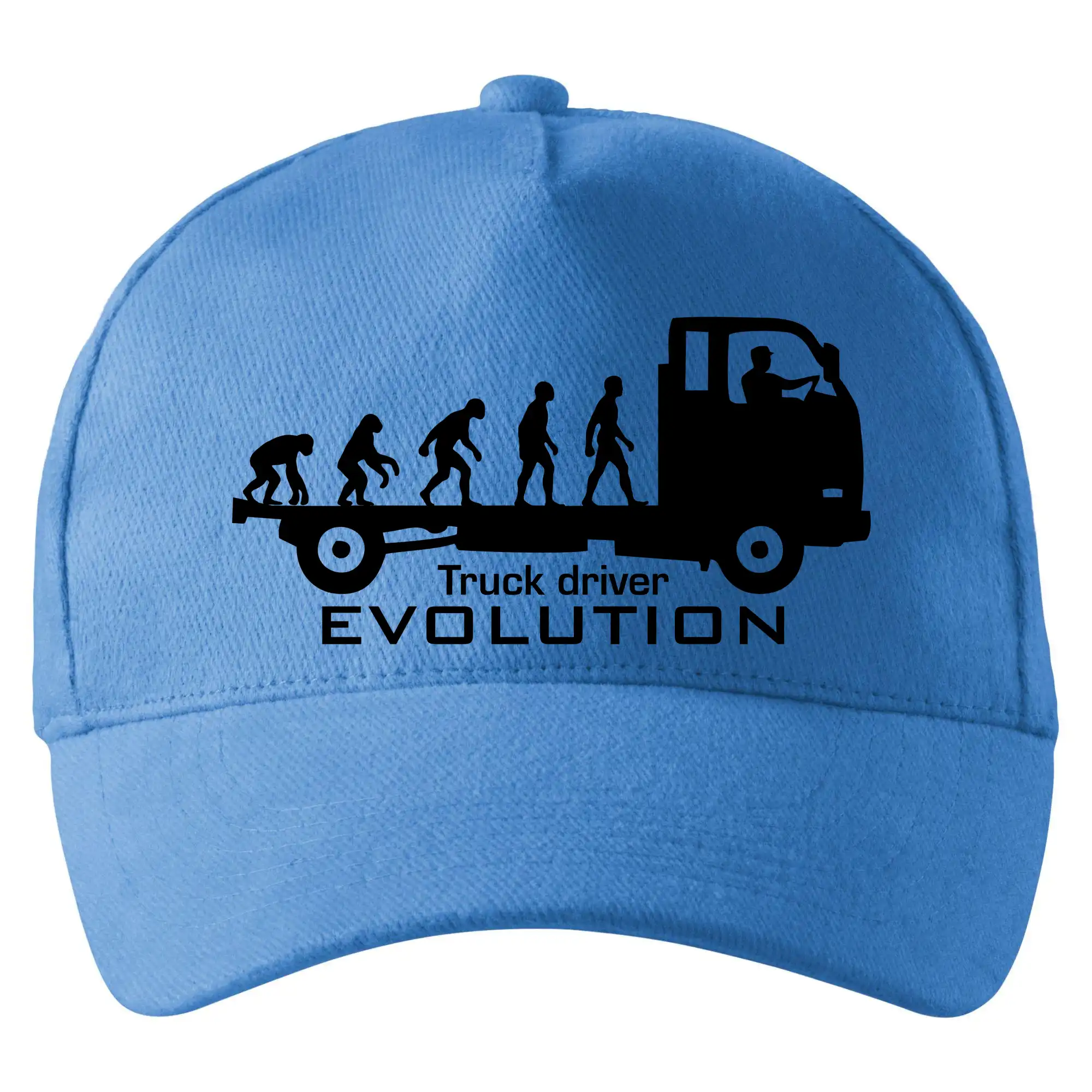 Tričká s kamionmi a nákladiakmi - Truck driver evolution - Šiltovka so zahnutým šiltom a mosaznou sponou