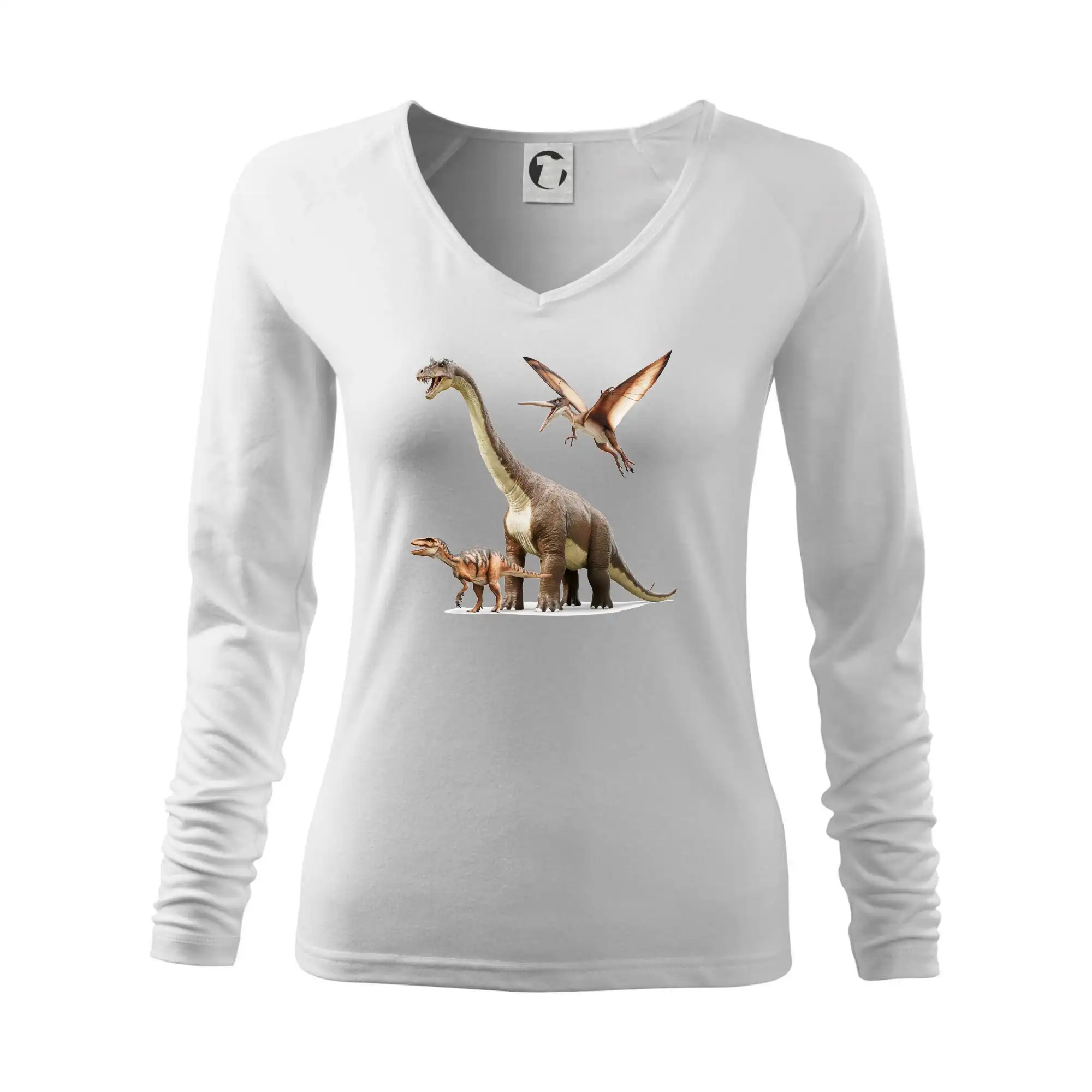 Tričká so zvieratami - Fotka s dinosaurami - Tričko dámske Elegance