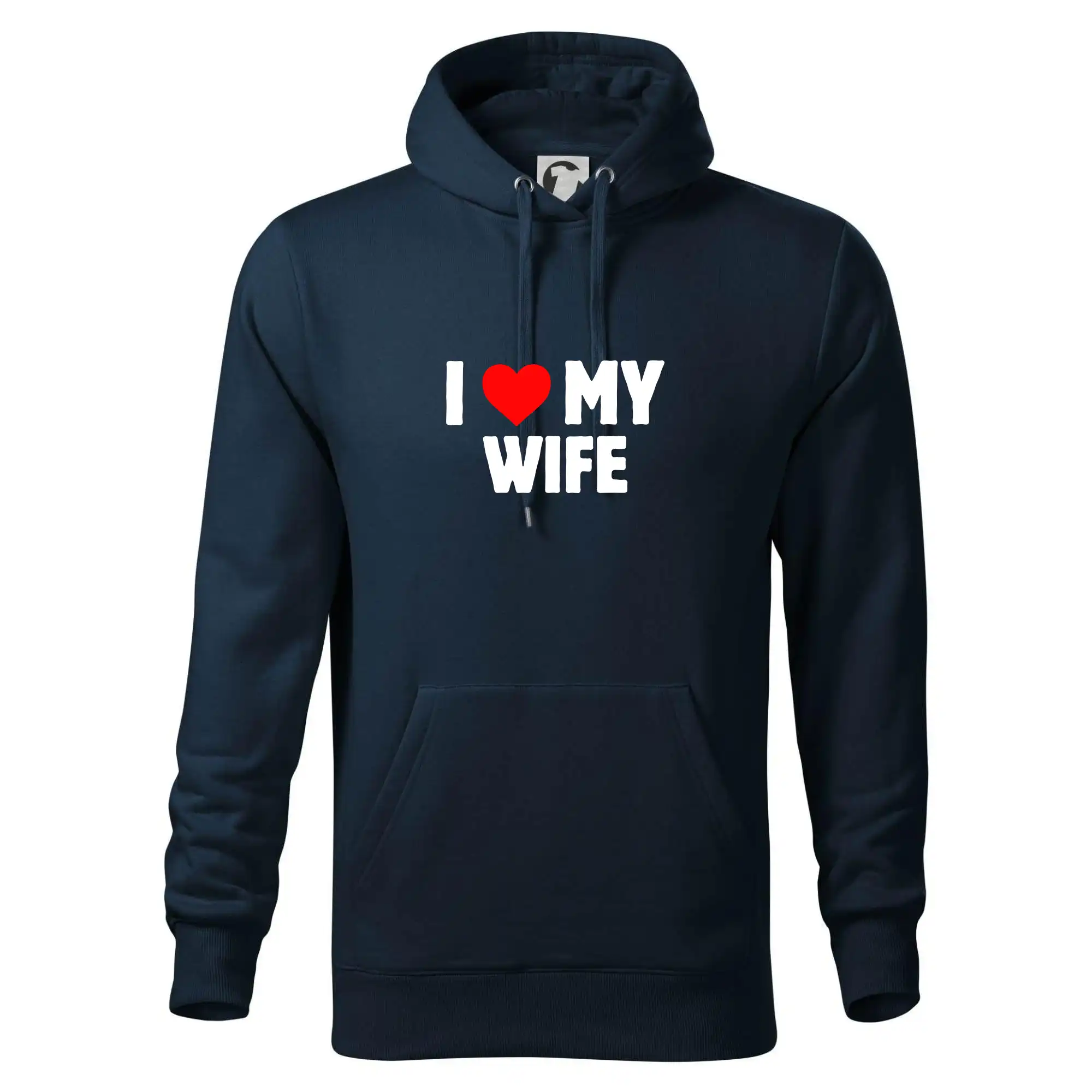 Tričká pre zamilovaných - I love my wife - Mikina pánska Cape s kapucňou