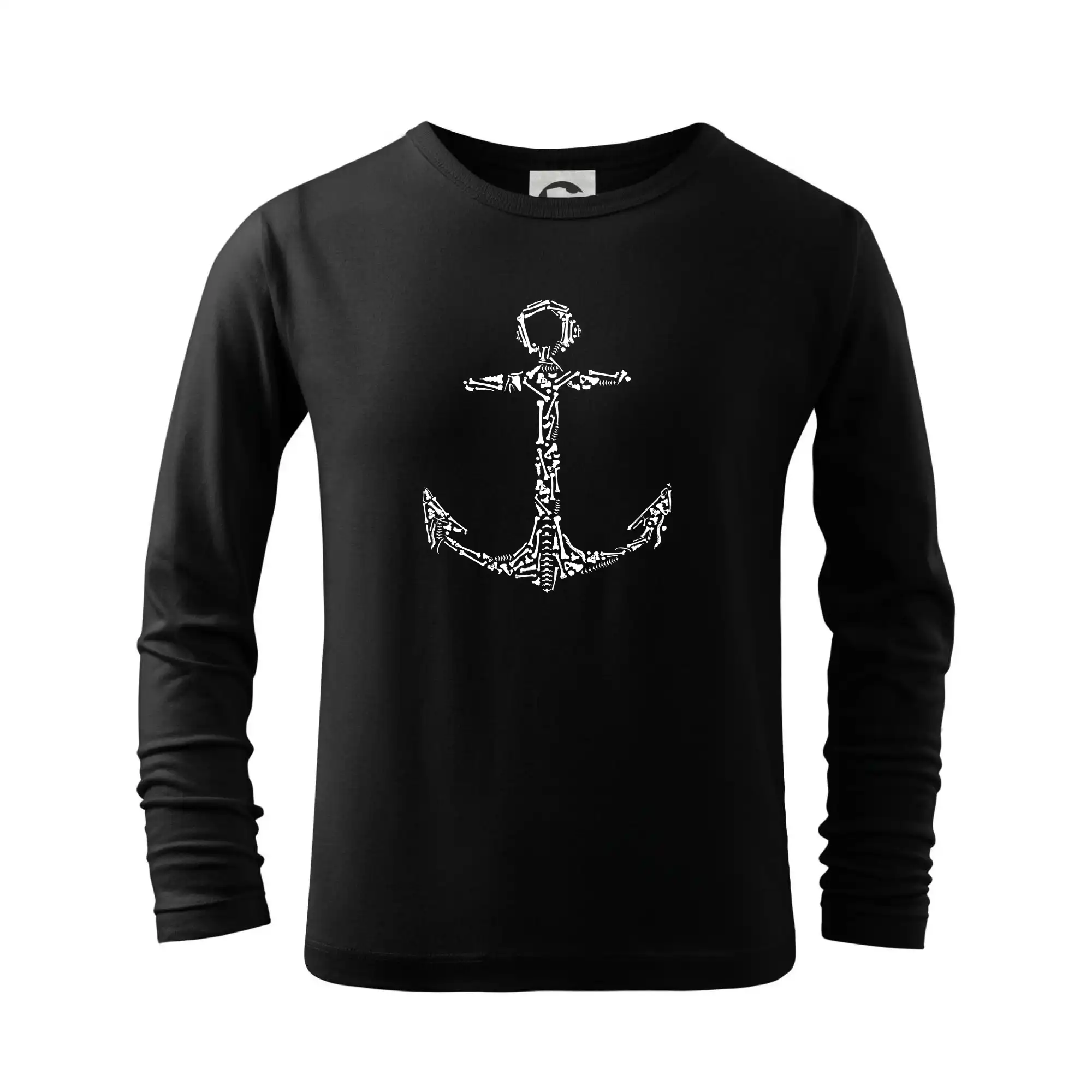 Vodácke tričká - Kotva zložená z kostí - Tričko detské Long Sleeve