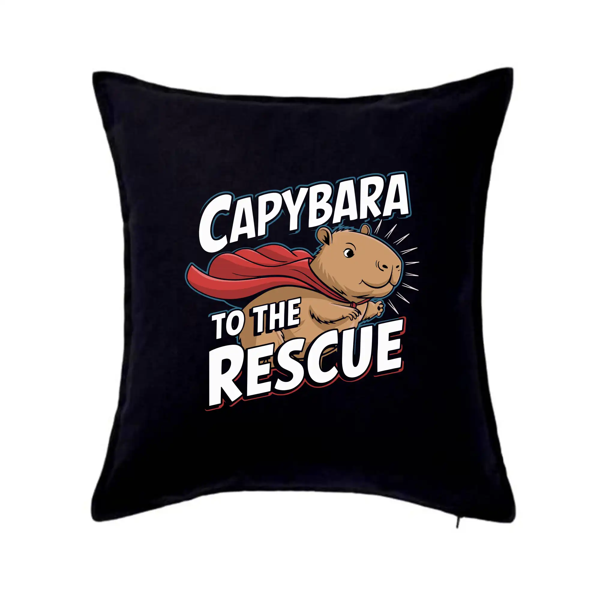 Tričká so zvieratami - Capybara to the Rescue - Vankúš 50x50