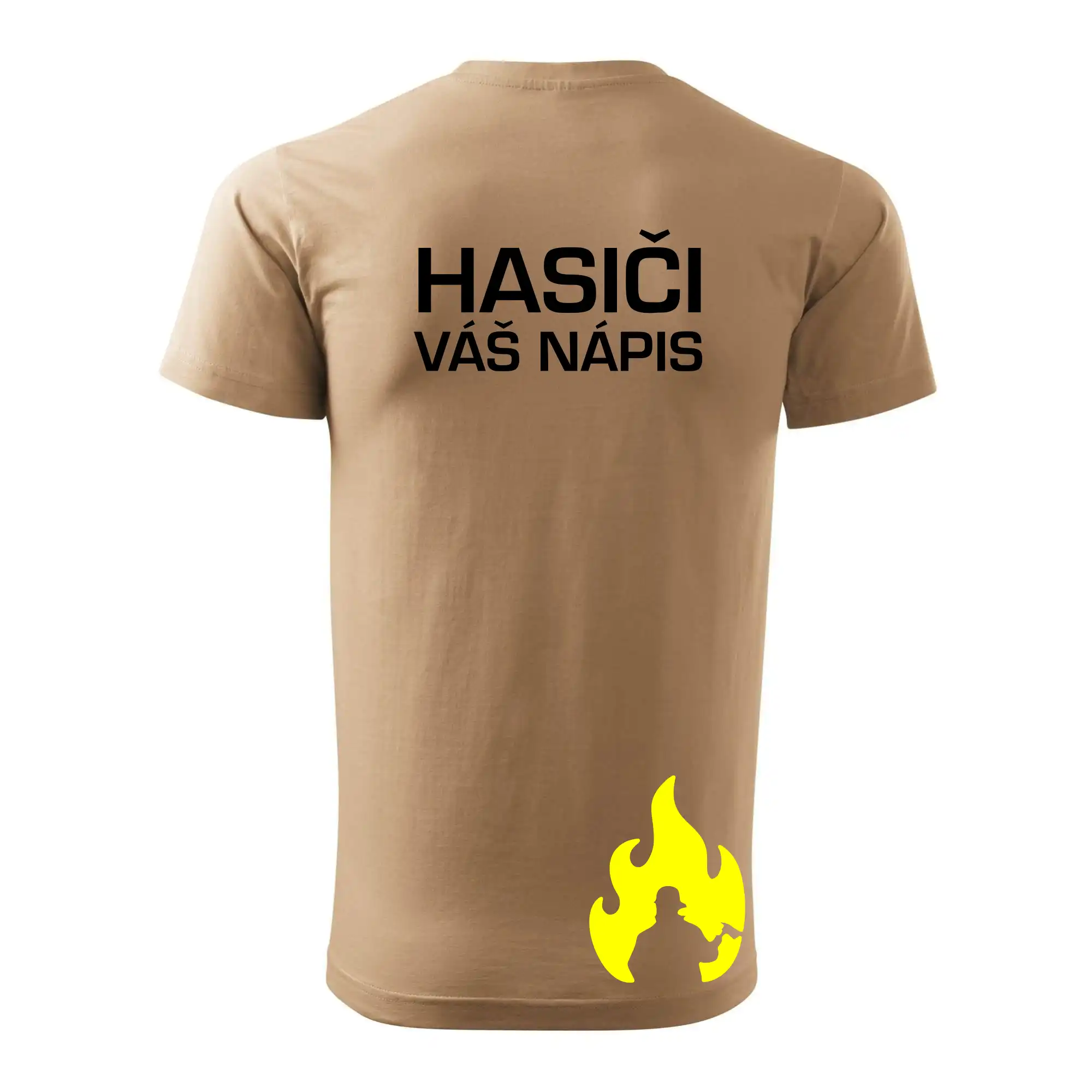 Hasič stojaci - nápis hasiči - Veľký nápis na chrbte
