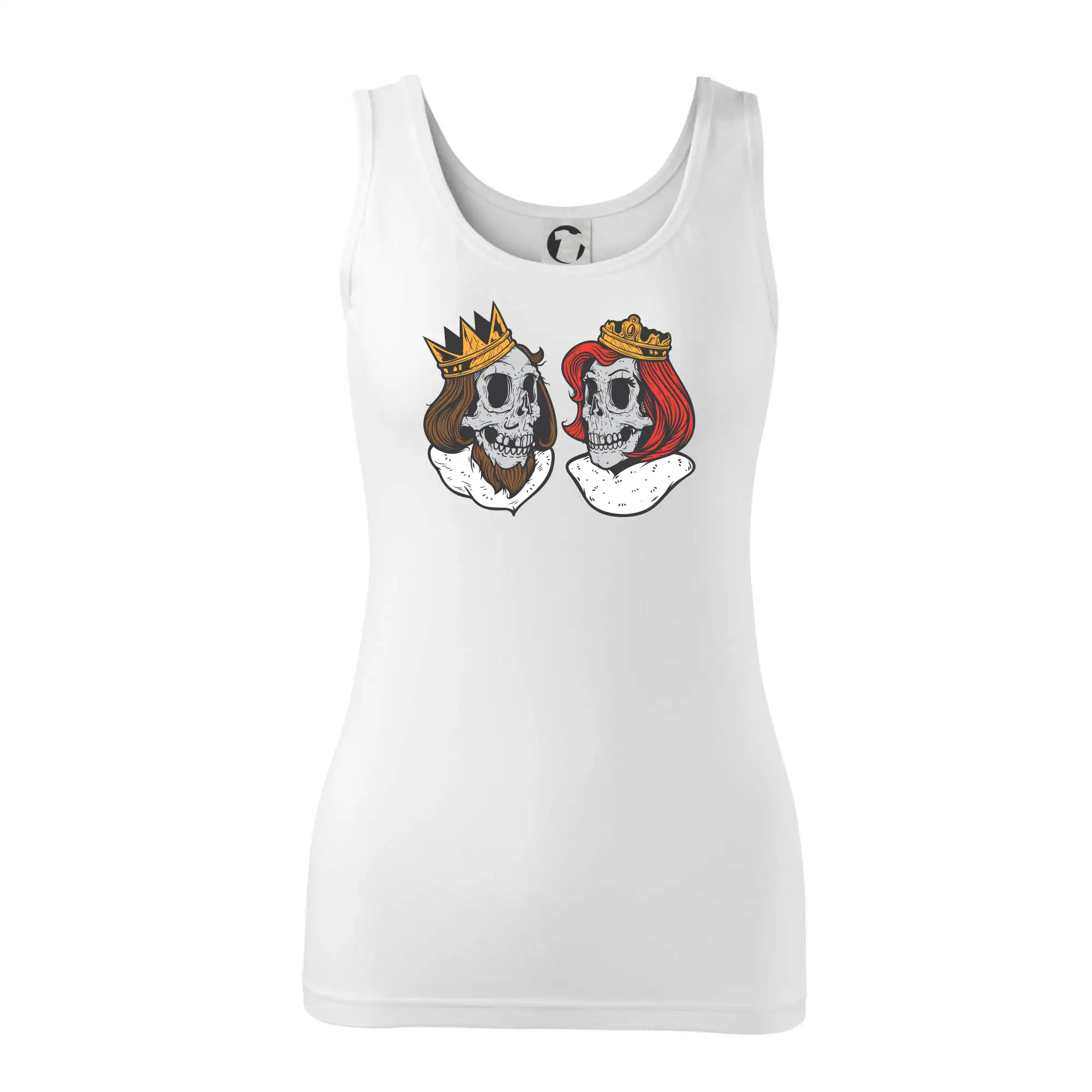 Tričká pre zamilovaných - King and queen lebky - Dámske tielko