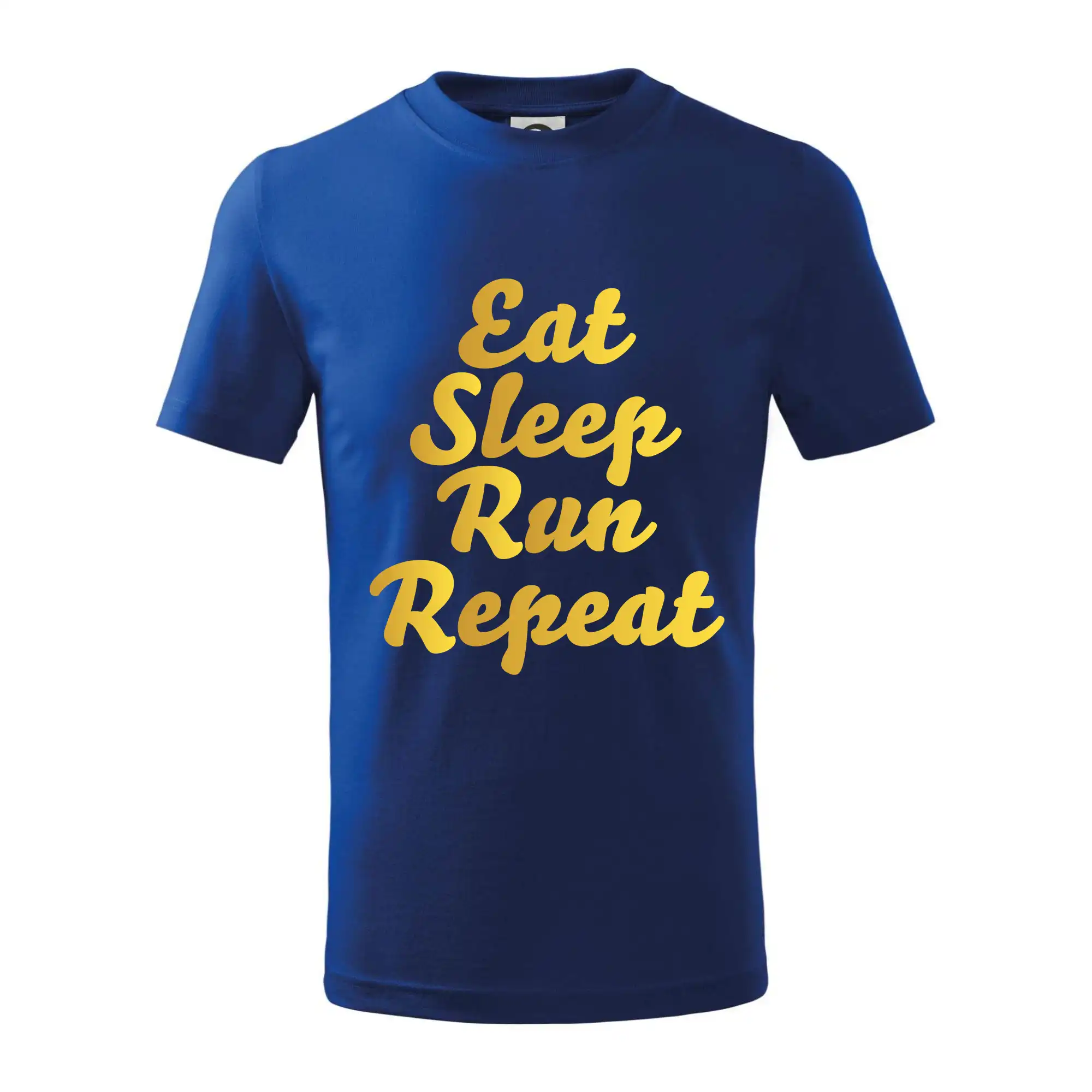 Tričká pre bežcov - Eat sleep run zlatá - Tričko detské bavlnené