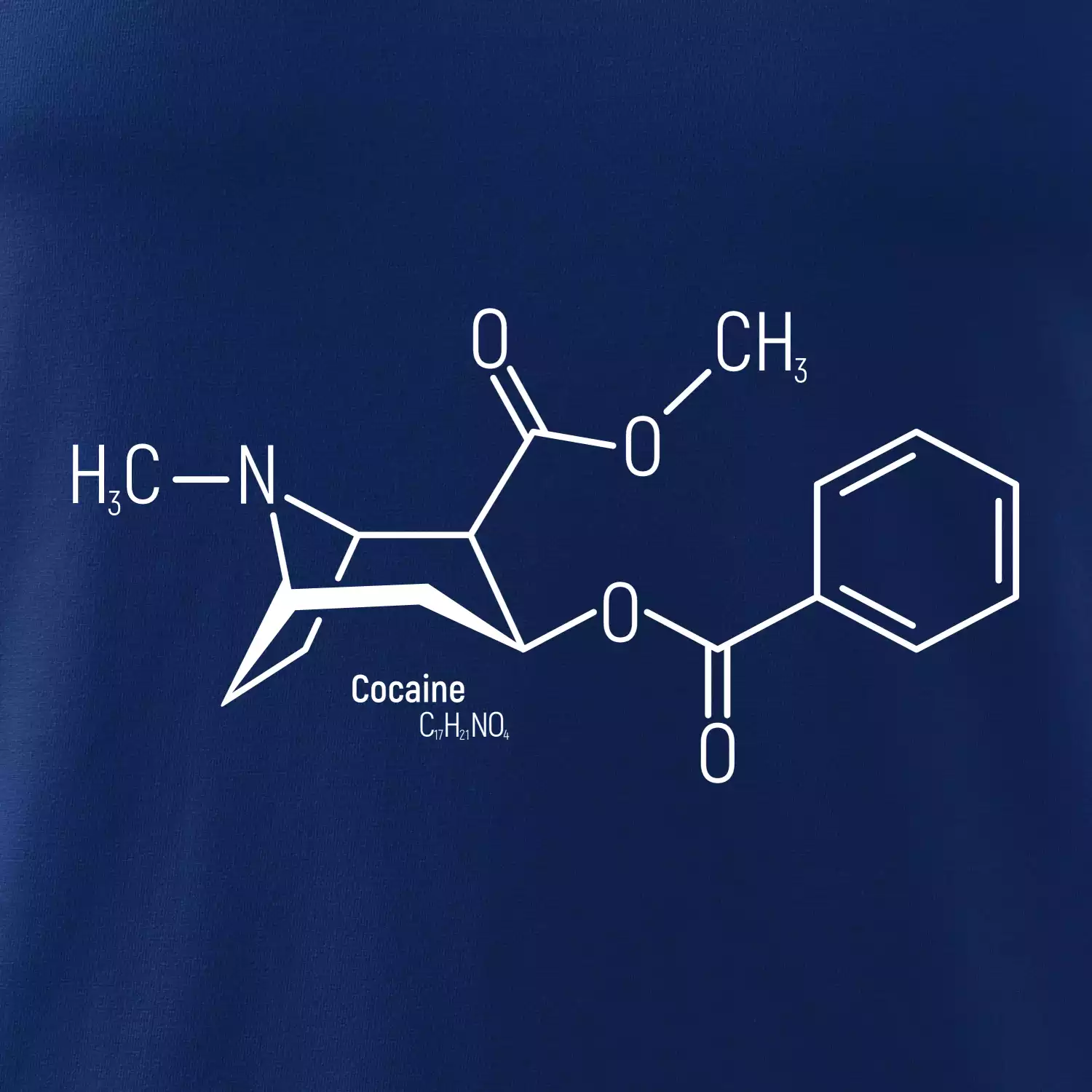 Molekulární struktura Cocaine Kokain
