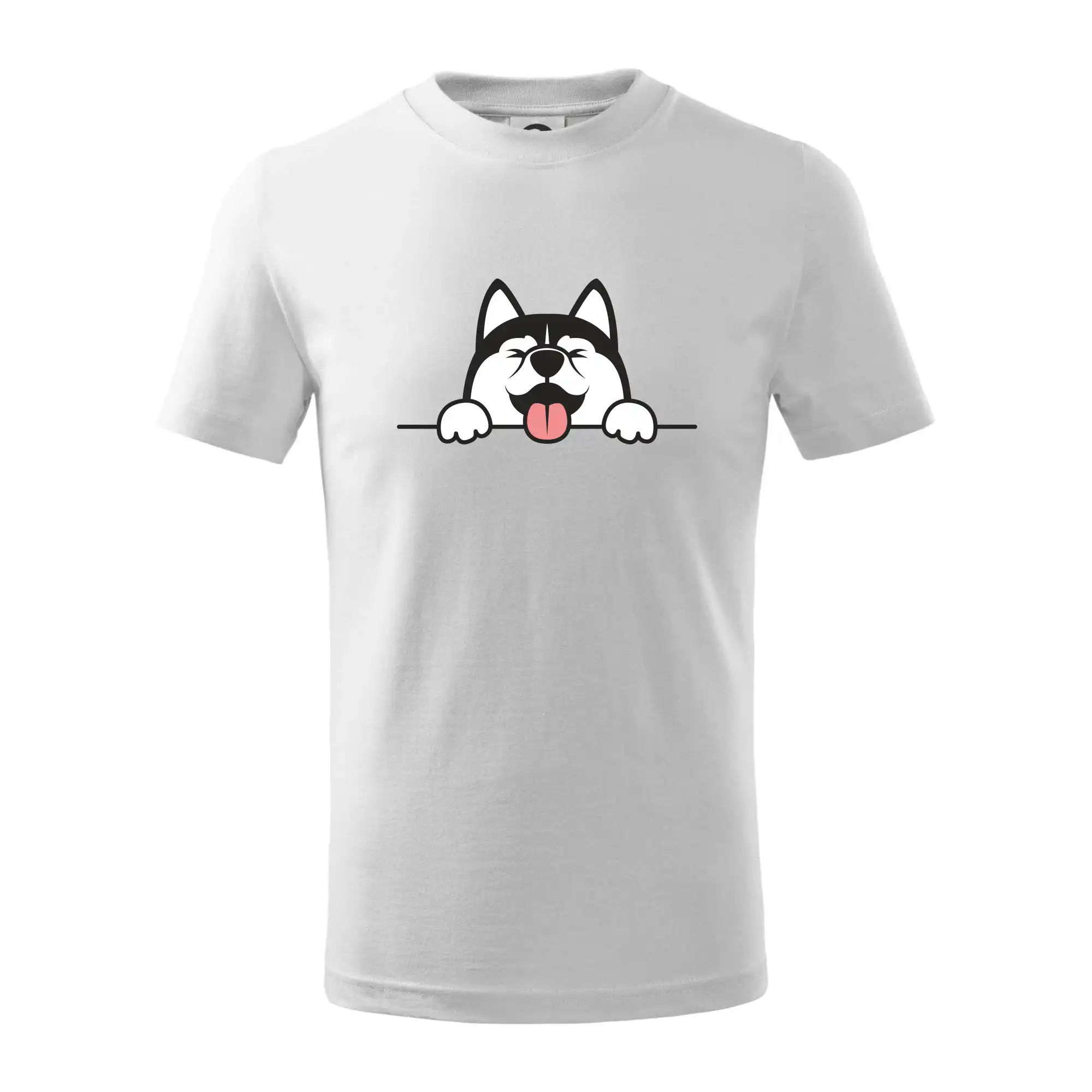 Tričká s motívom Sibírsky husky - Husky veselý - Tričko detské bavlnené